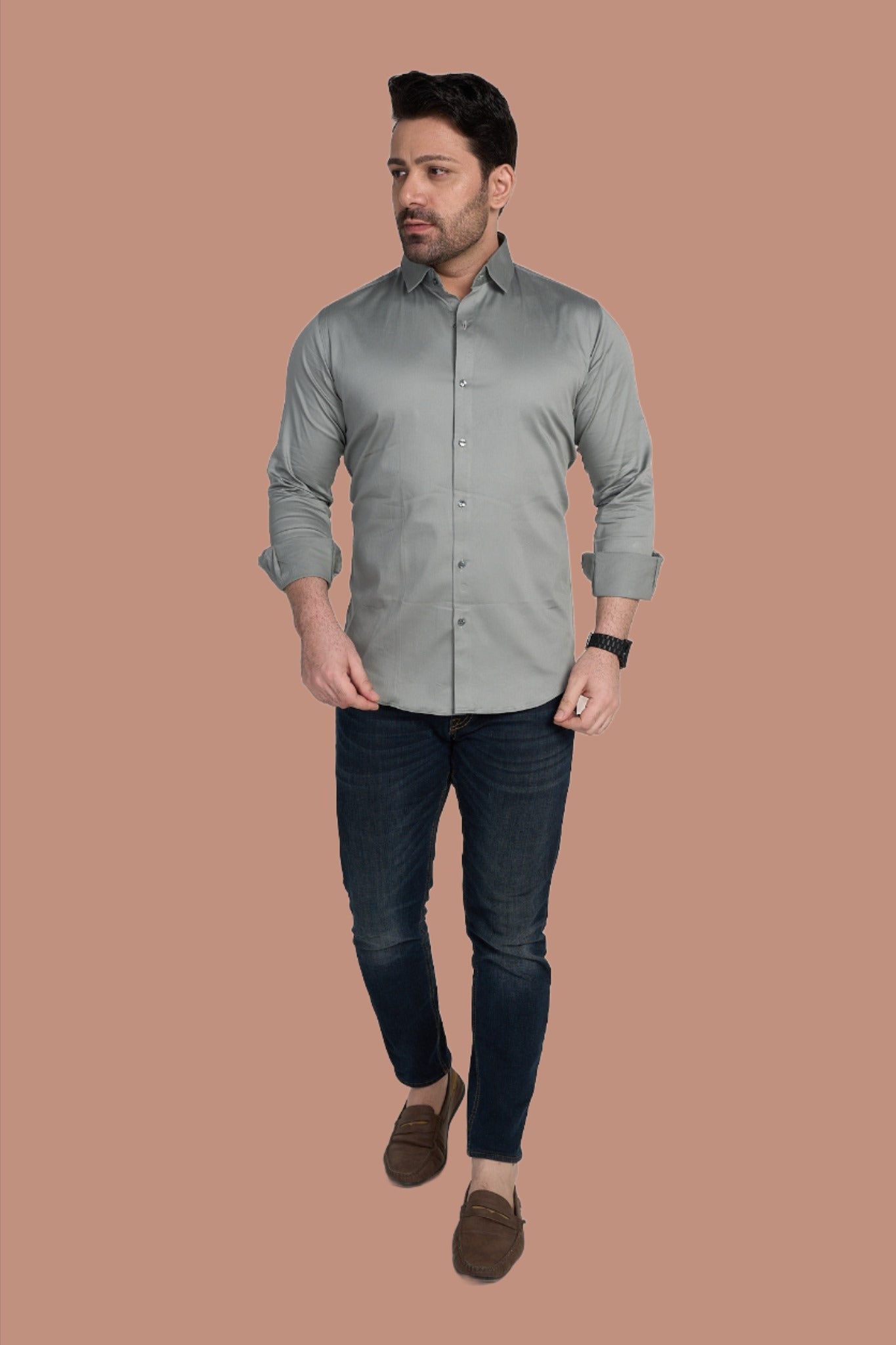 Bastian - Satin Slim Fit Shirt