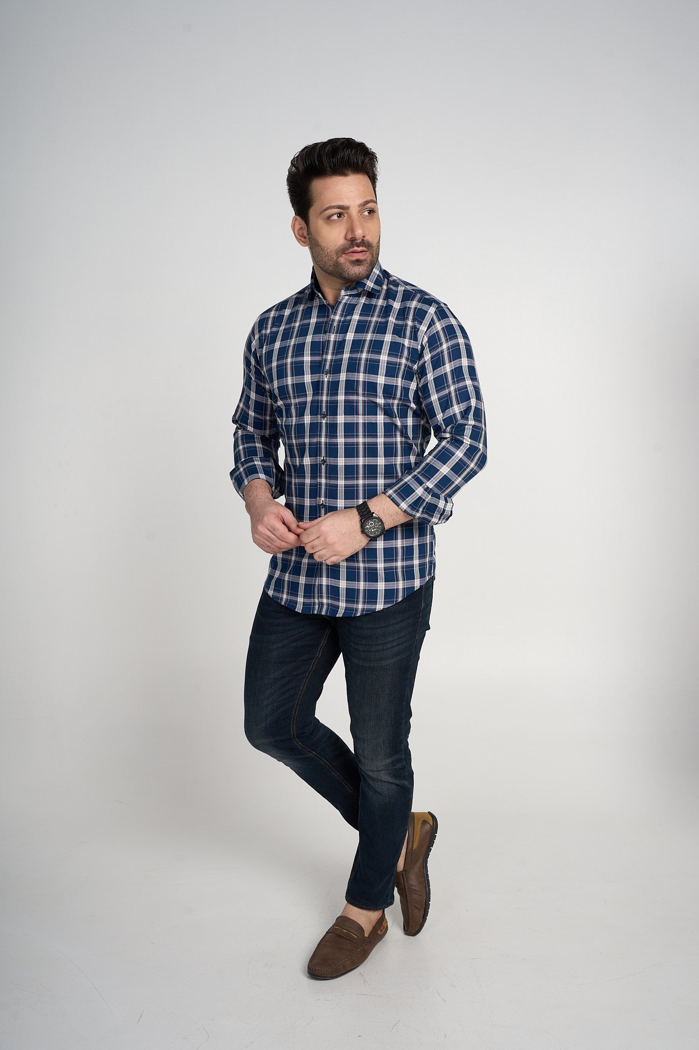 Bury - Dobby Checkered Slim fit Shirt