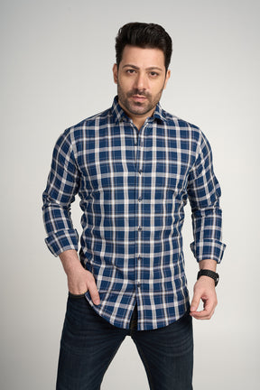 Bury - Dobby Checkered Slim fit Shirt