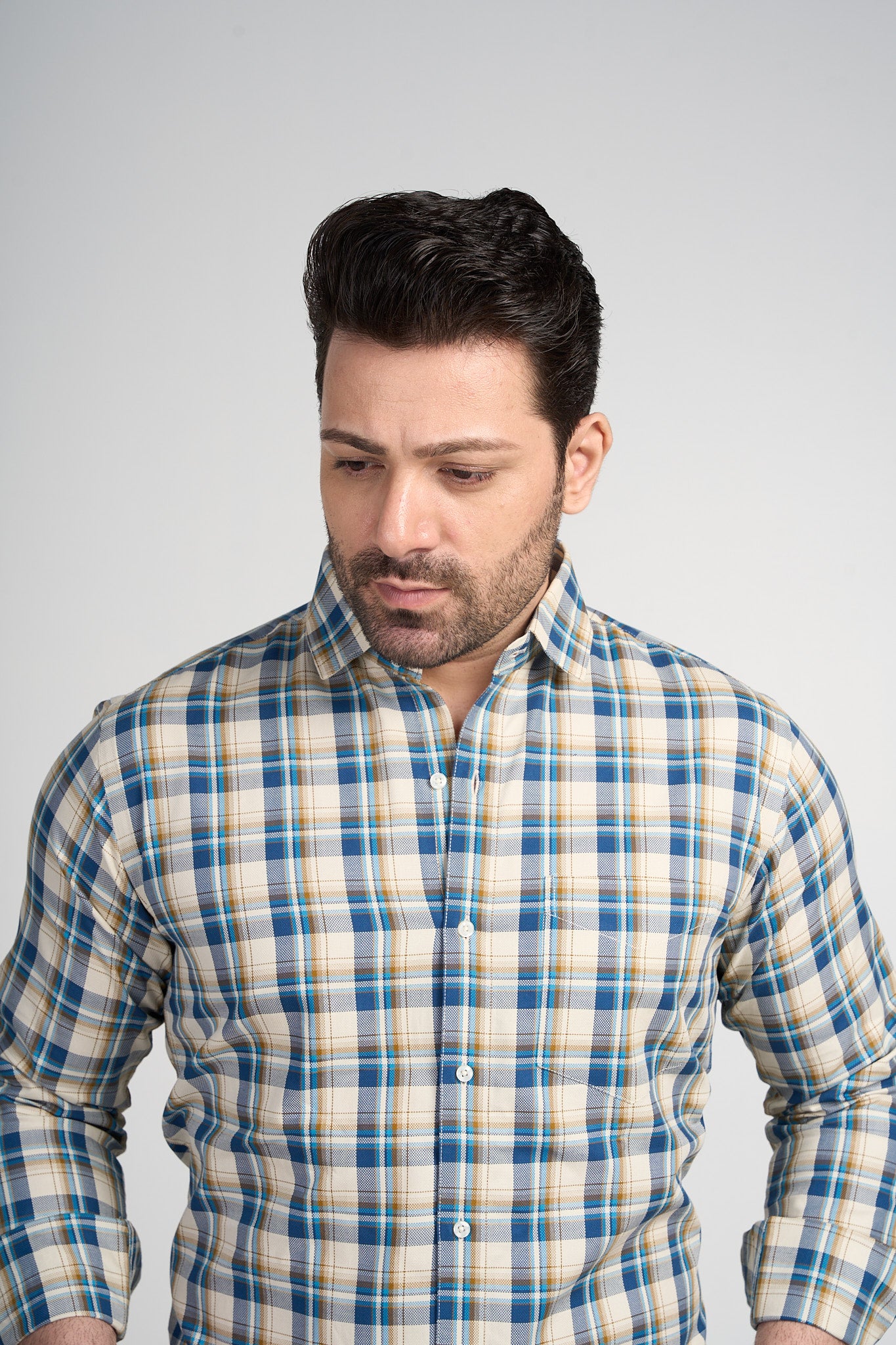 Lothian - Dobby Checkered slim fit shirt