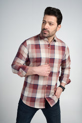 Bedford - Dobby Checkered slim fit shirt