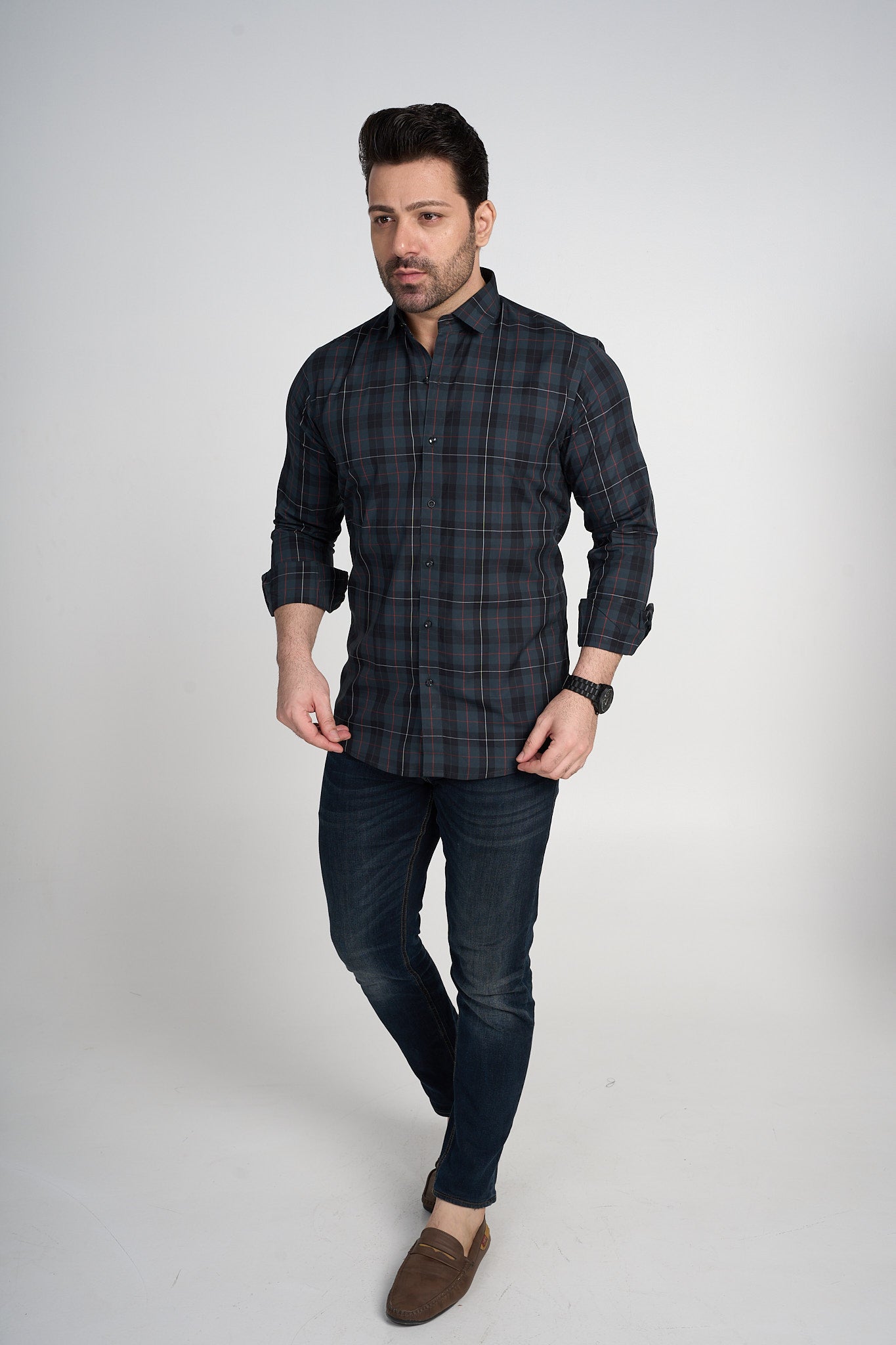 Erewash - Giza Checkered slim fit shirt