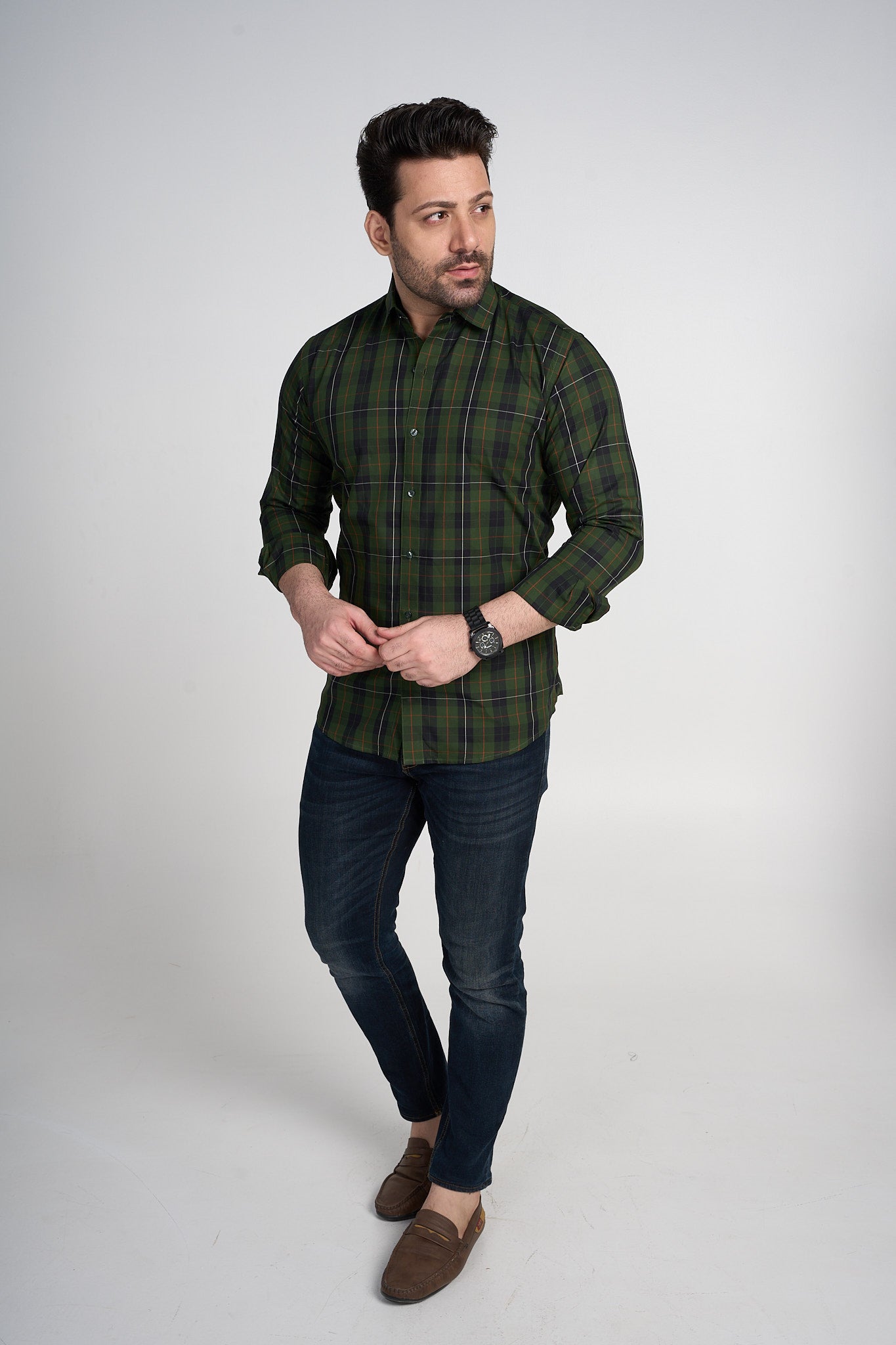 Stroud - Giza Checkered slim fit shirt