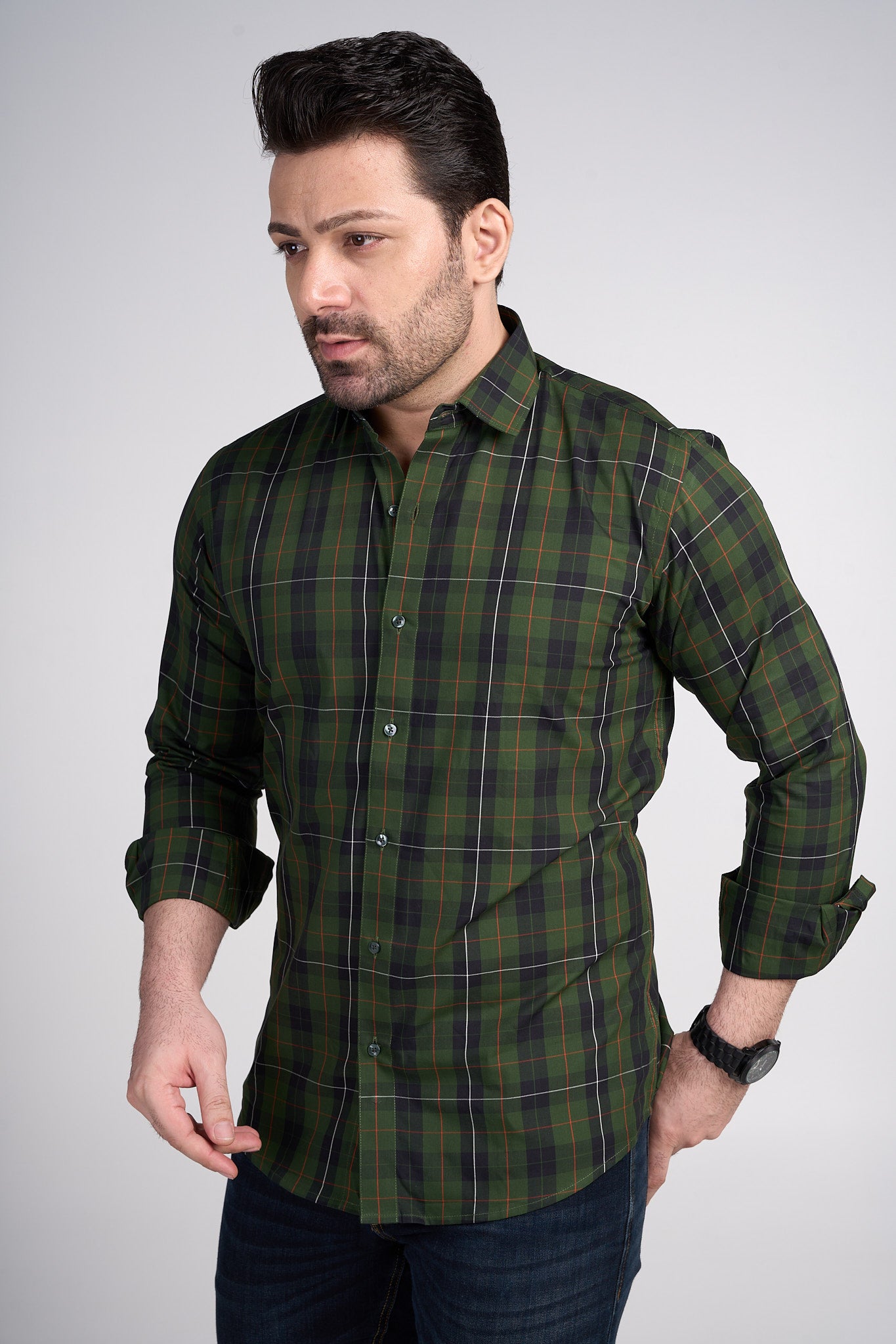 Stroud - Giza Checkered slim fit shirt