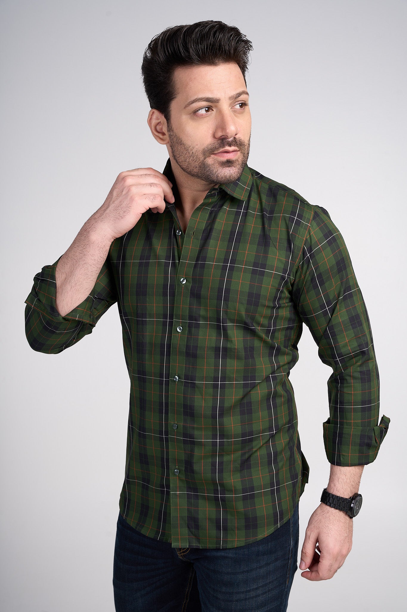 Stroud - Giza Checkered slim fit shirt