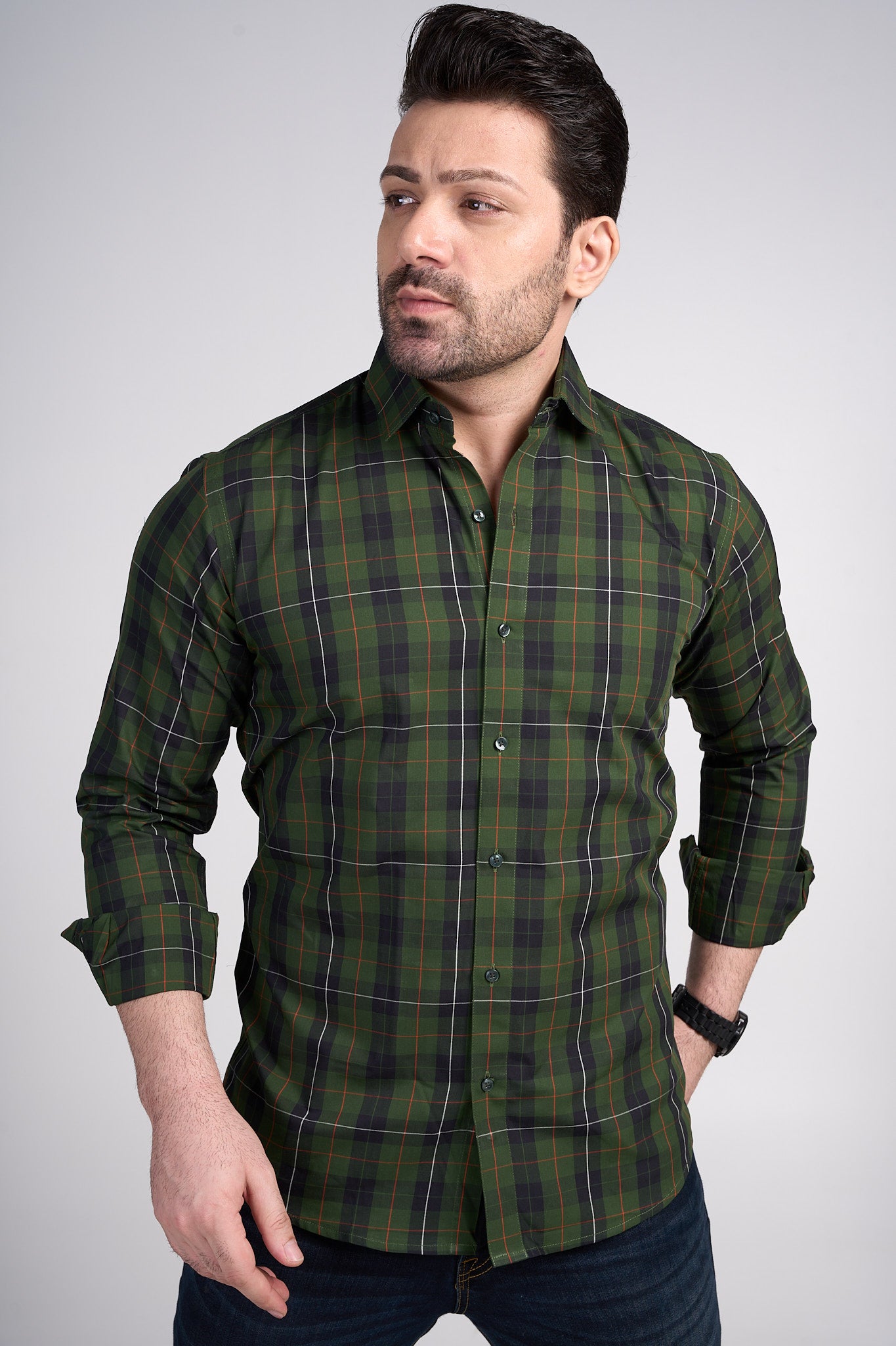 Stroud - Giza Checkered slim fit shirt