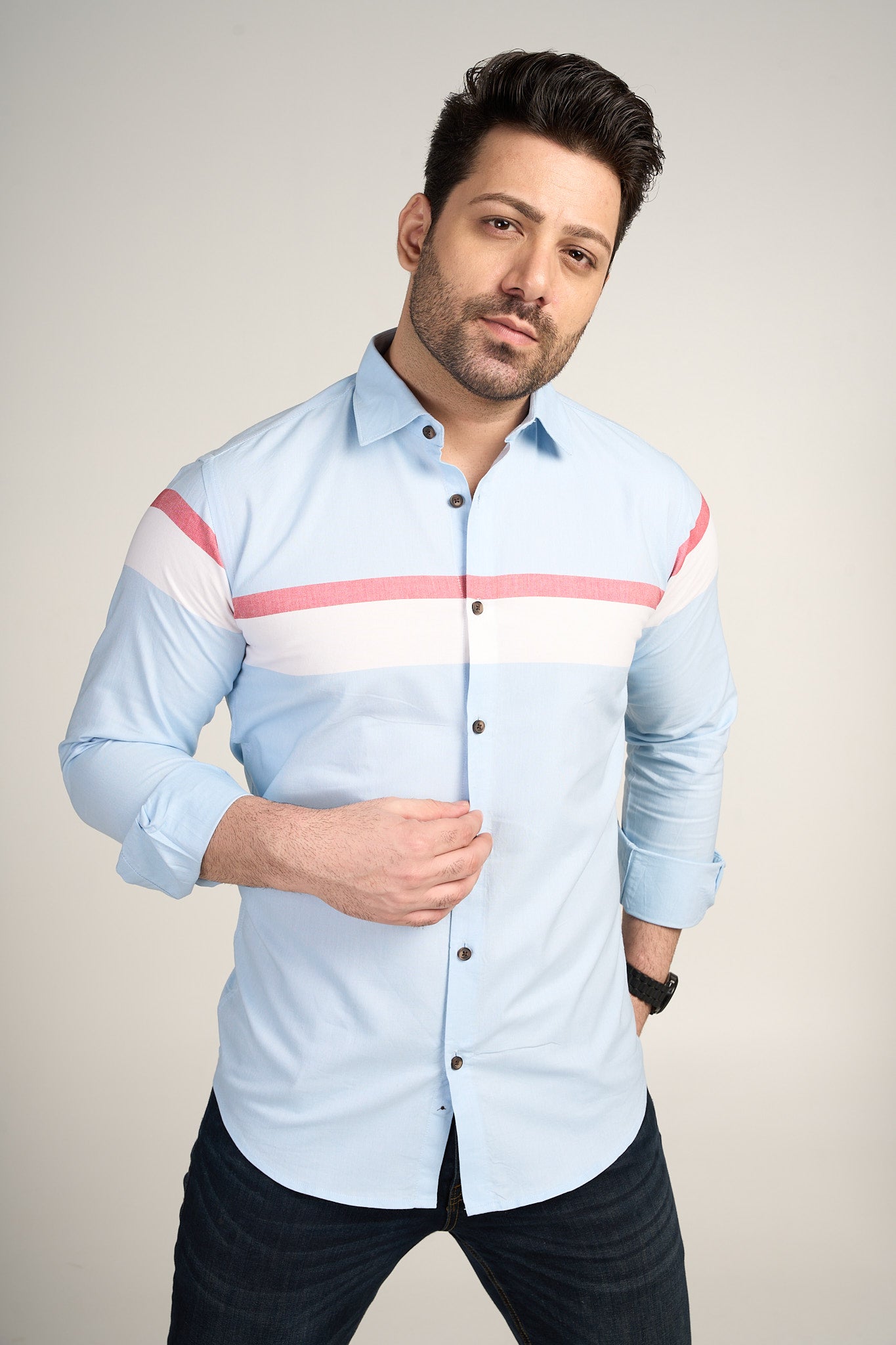 Alcor - Casual Slim Fit Shirt