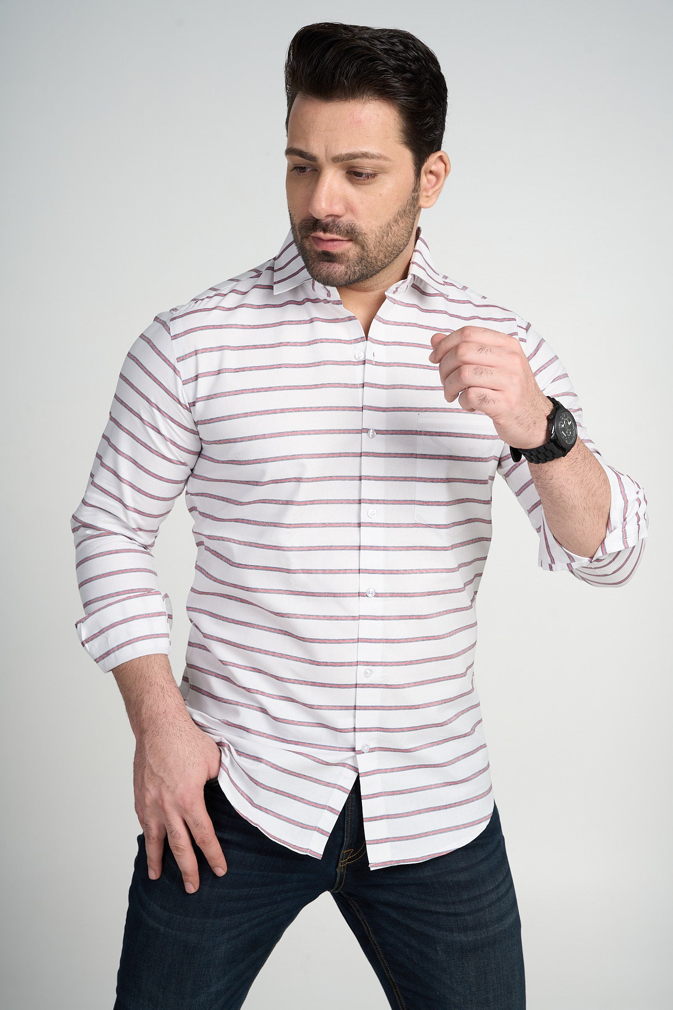 Trafford - Stripe Shirt