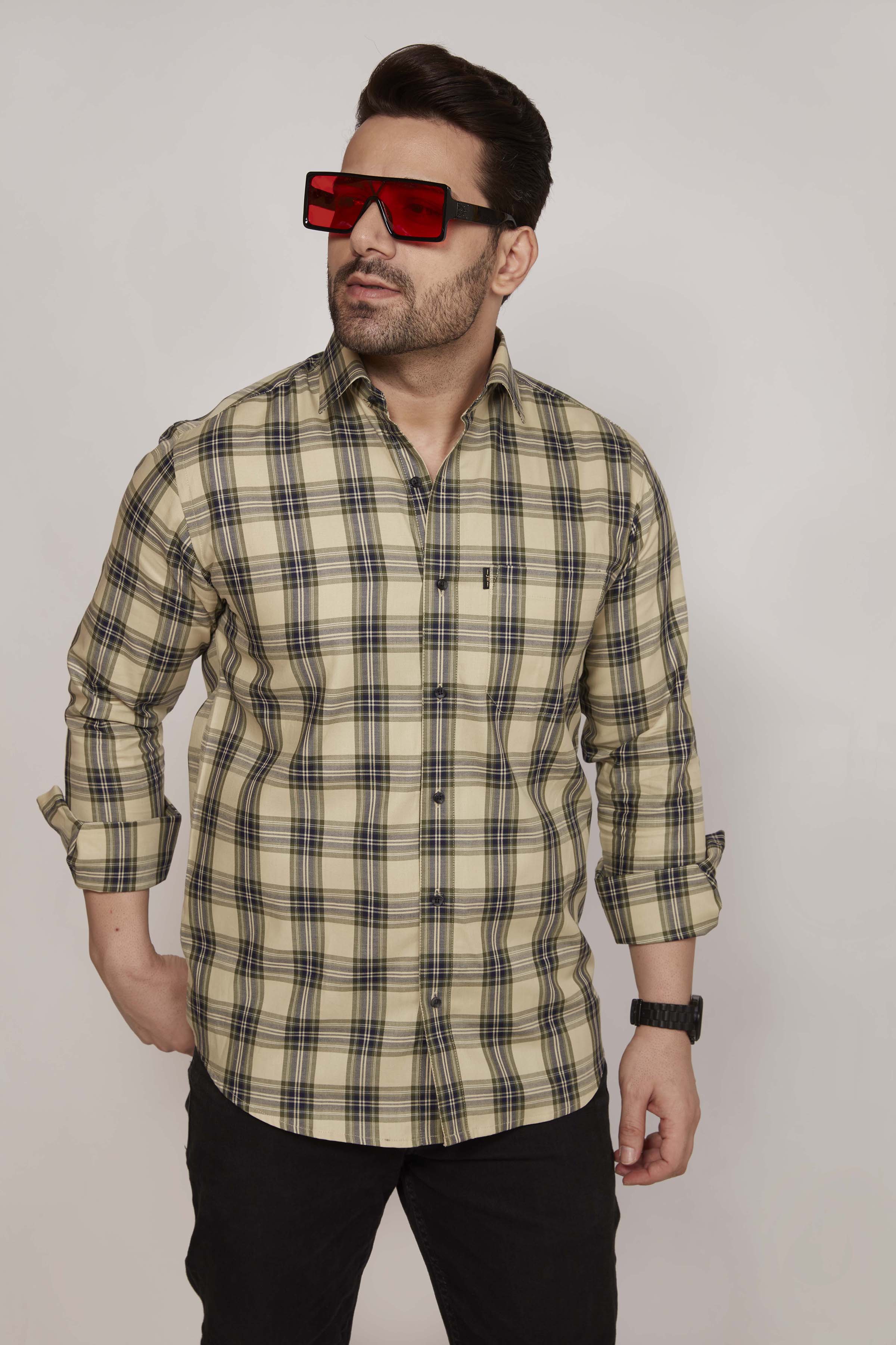 Peterborough - Checkered slim fit shirt - John Watson