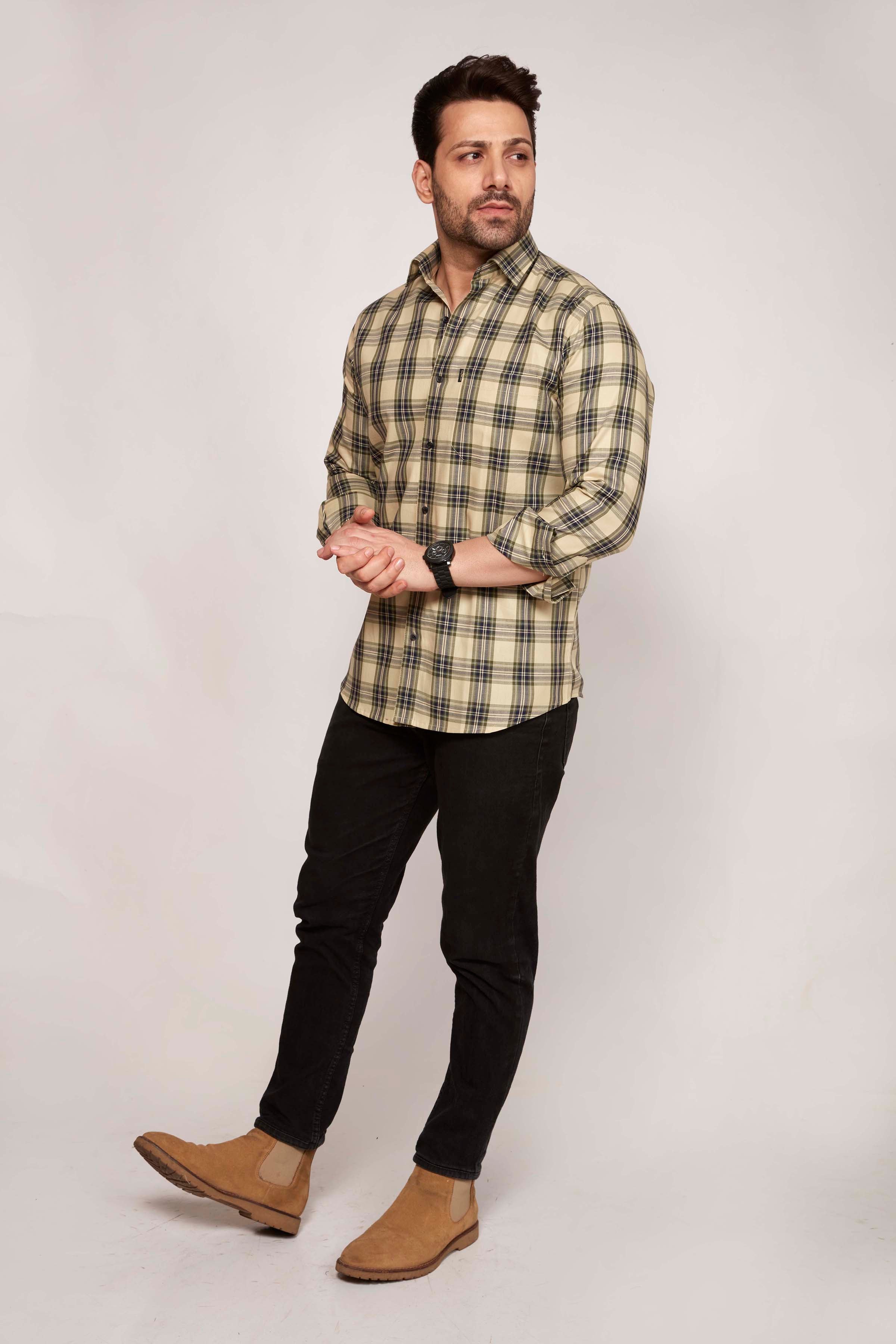 Peterborough - Checkered slim fit shirt - John Watson