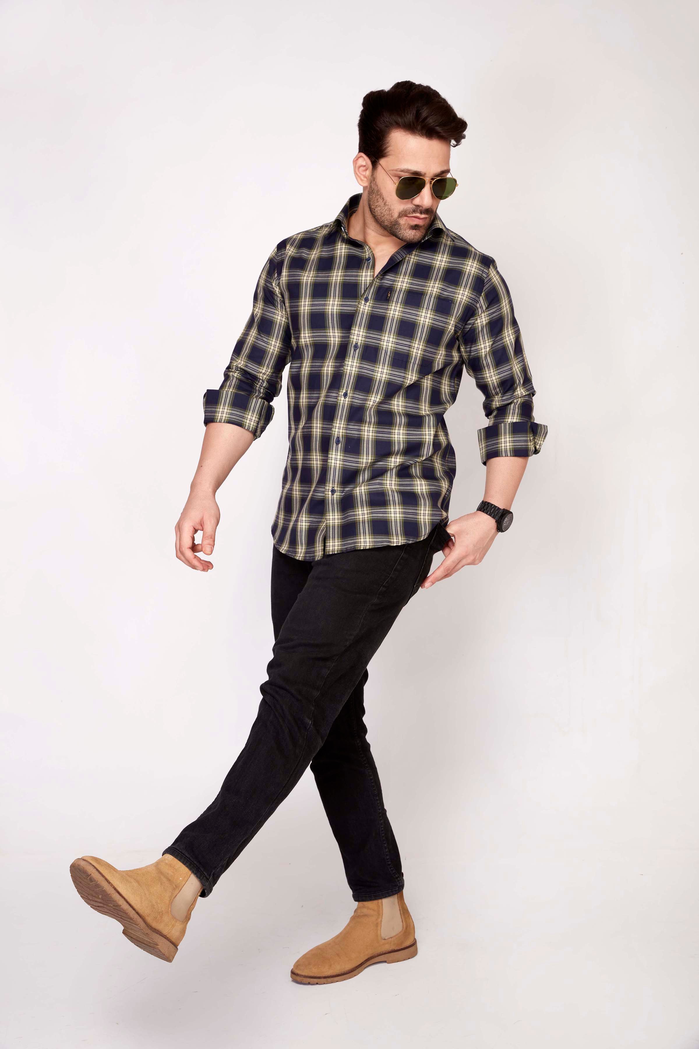 Gloucester - Checkered slim fit shirt - John Watson