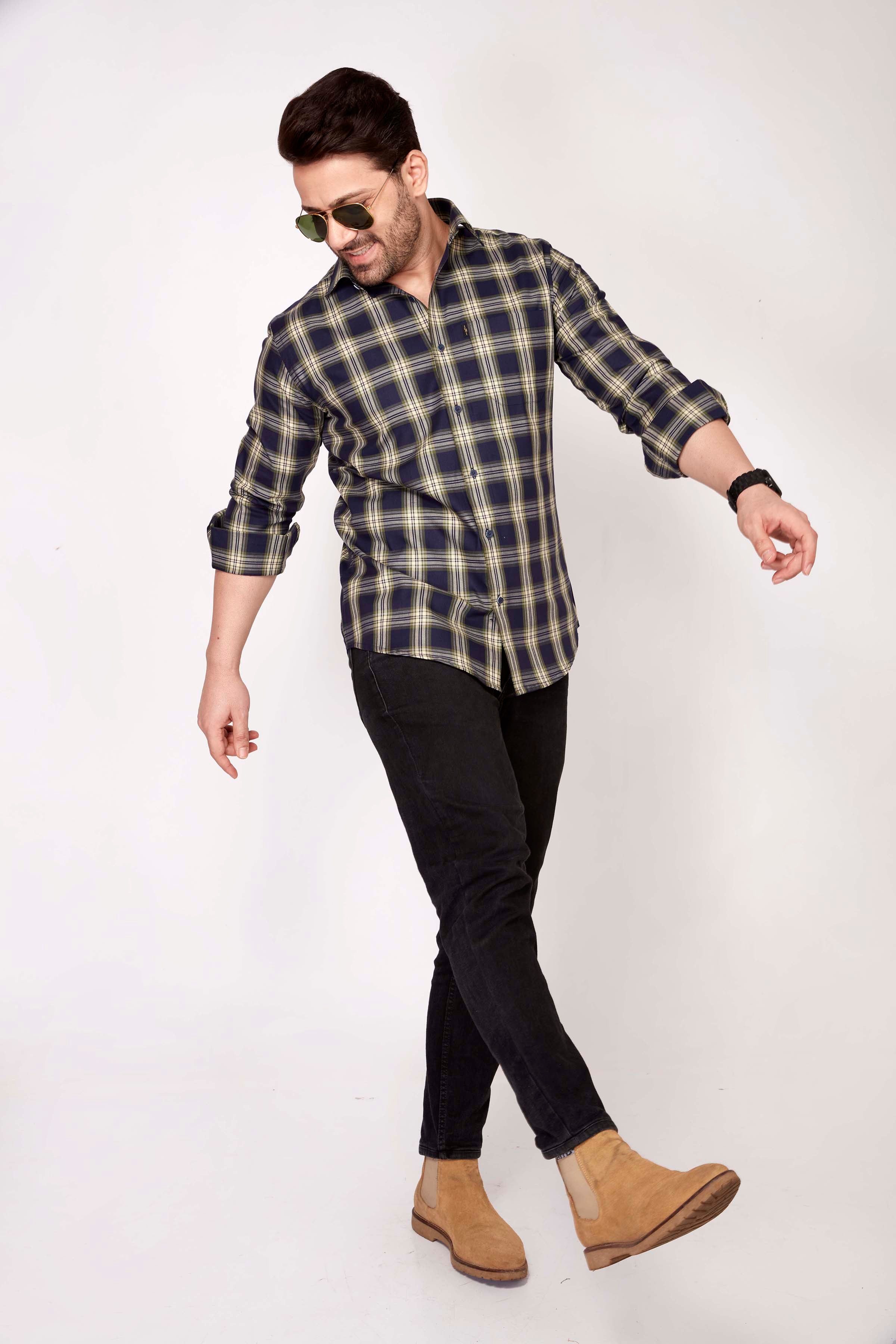 Gloucester - Checkered slim fit shirt - John Watson