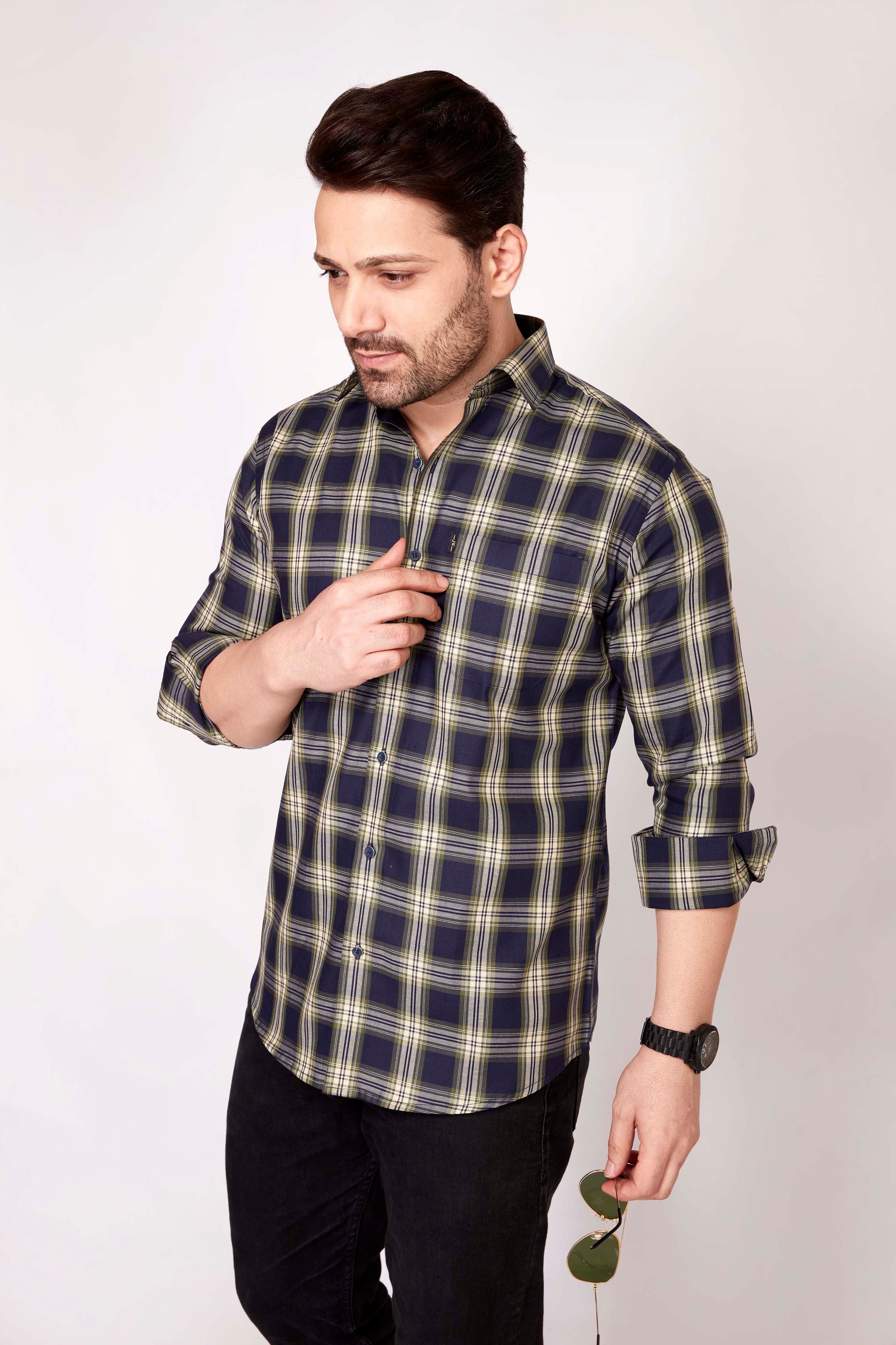 Gloucester - Checkered slim fit shirt - John Watson