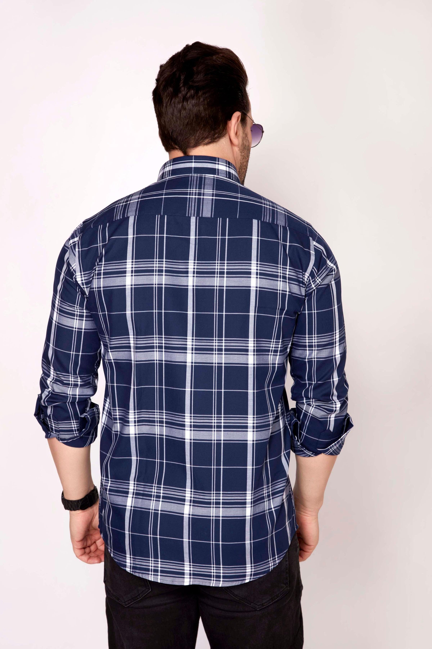 Asaph - Checkered slim fit shirt - John Watson