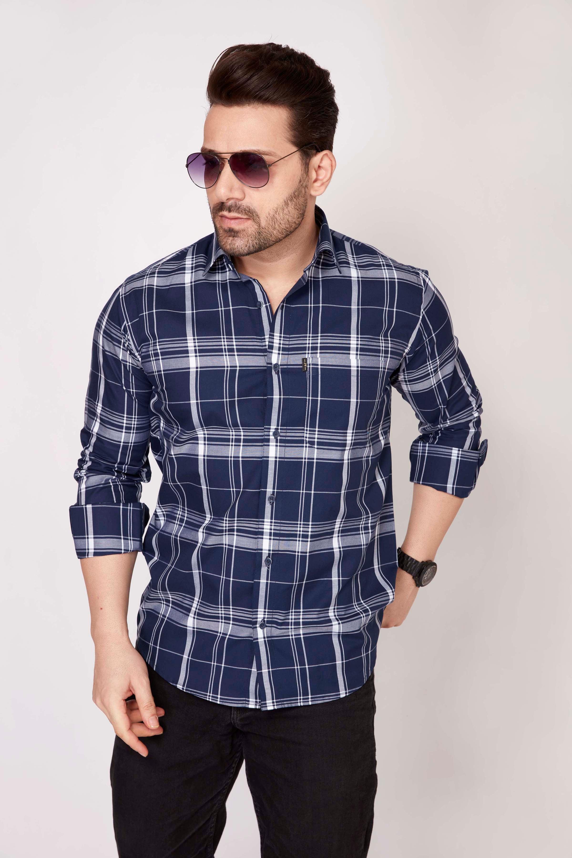 Asaph - Checkered slim fit shirt - John Watson