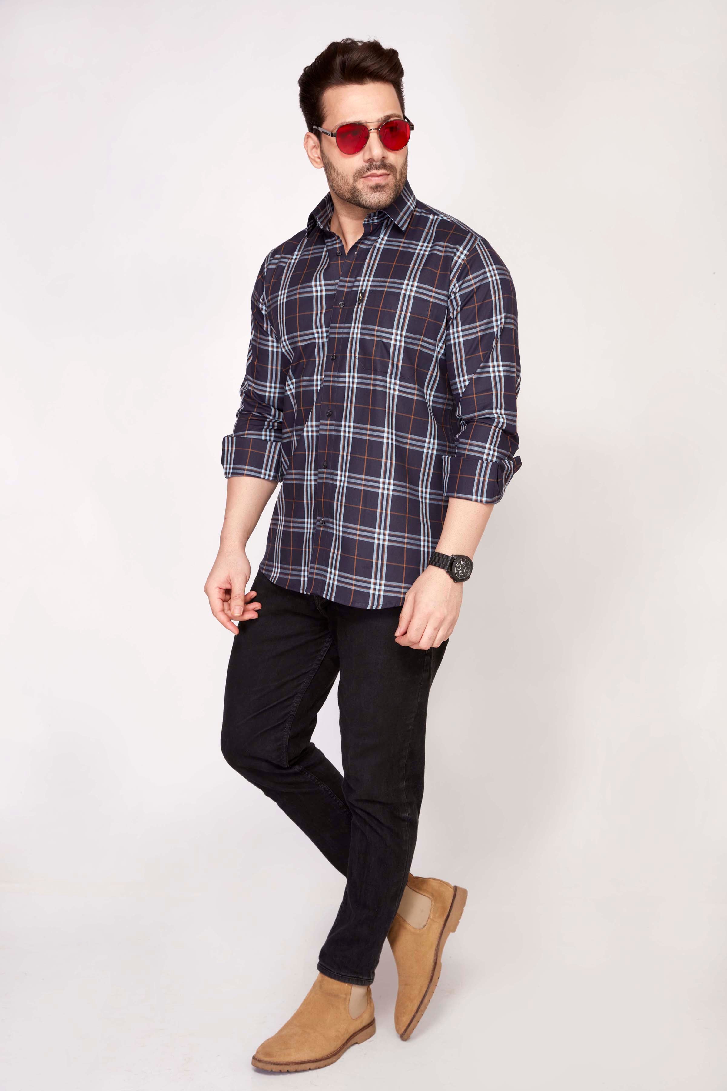 David - Checkered Slim fit shirt - John Watson