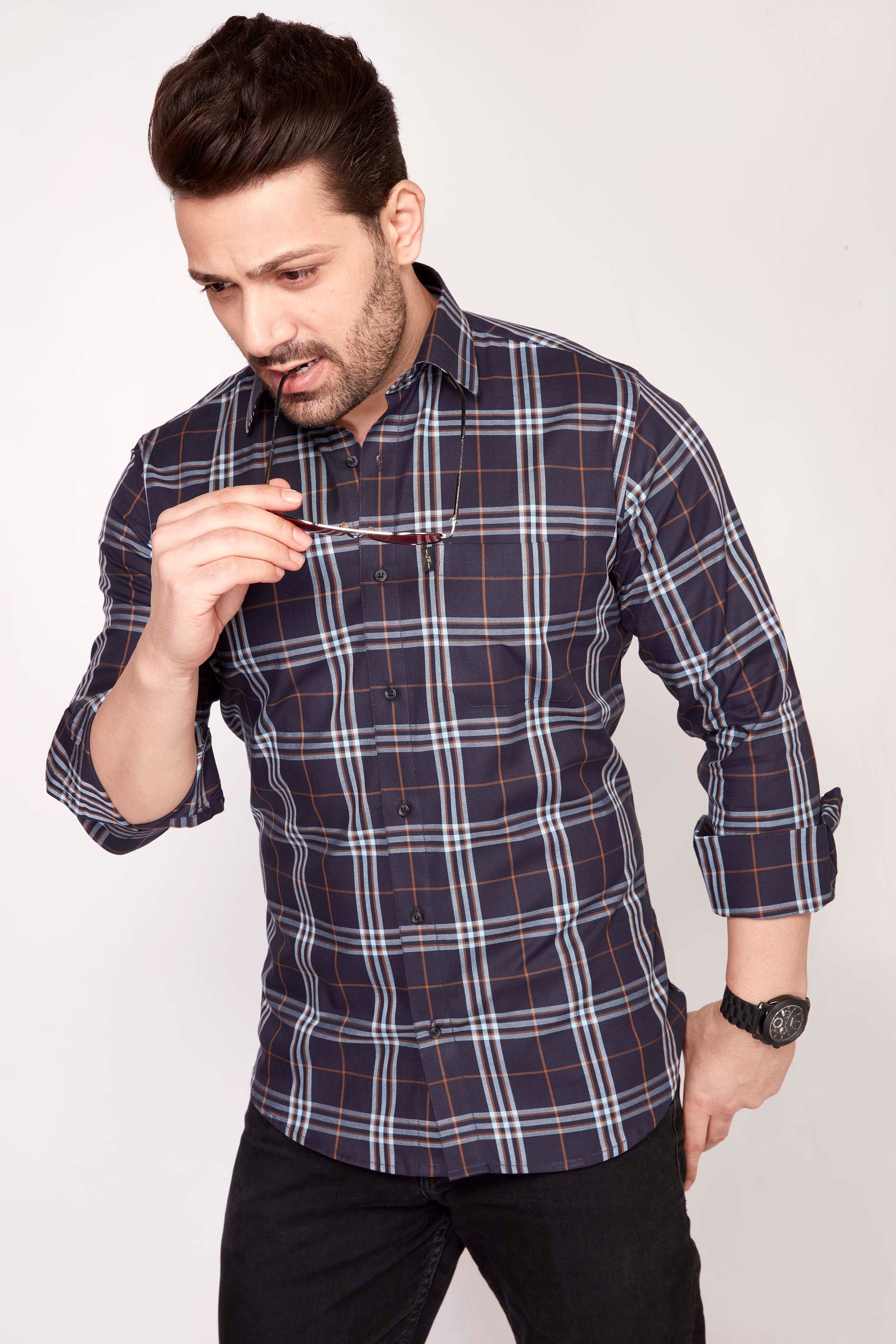 David - Checkered Slim fit shirt - John Watson