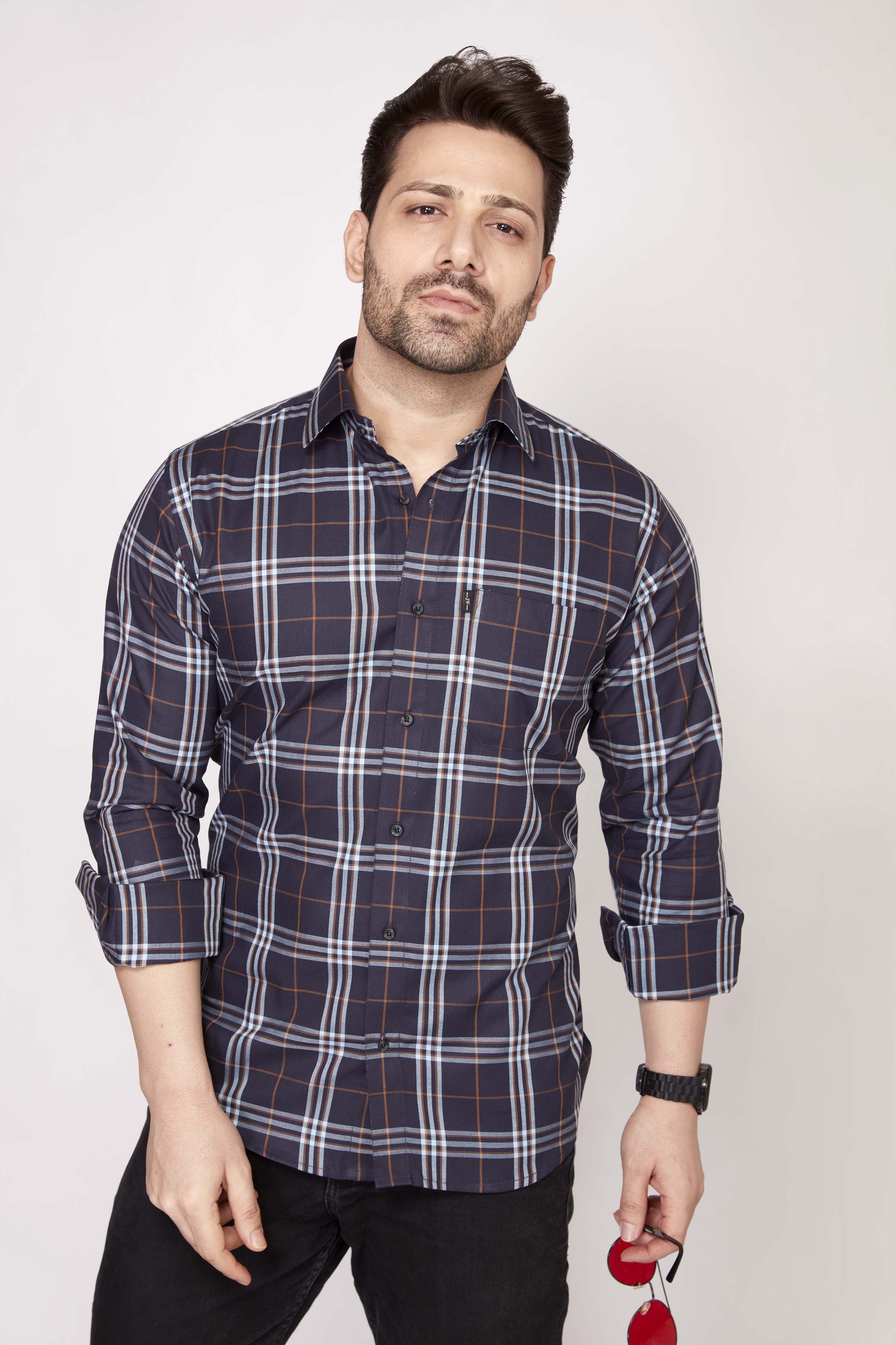 David - Checkered Slim fit shirt - John Watson