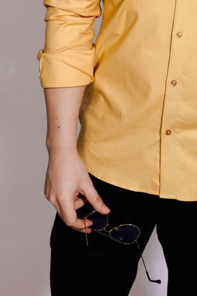 Aspen Yellow - Oxford slim fit shirt - John Watson