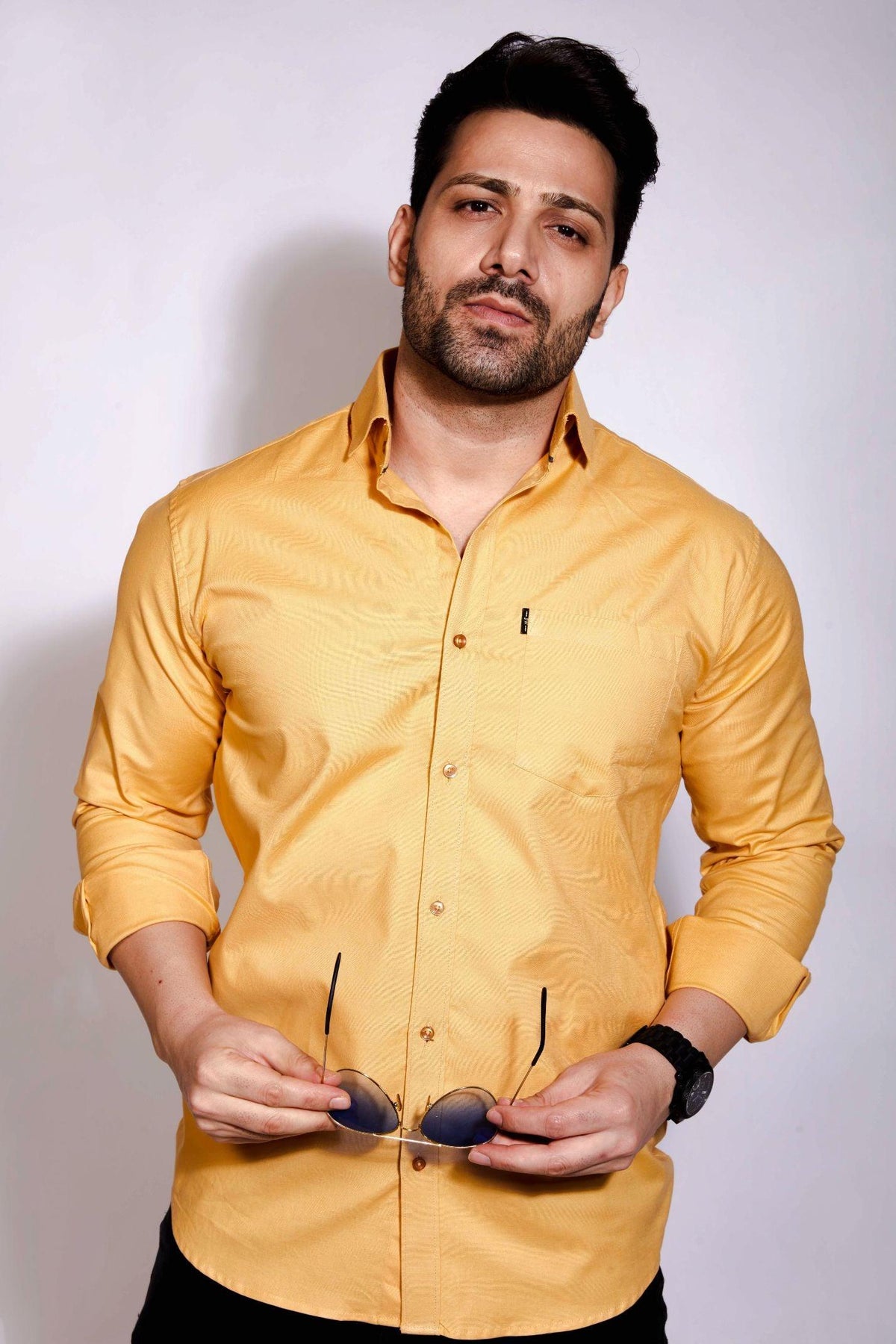 Aspen Yellow - Oxford slim fit shirt