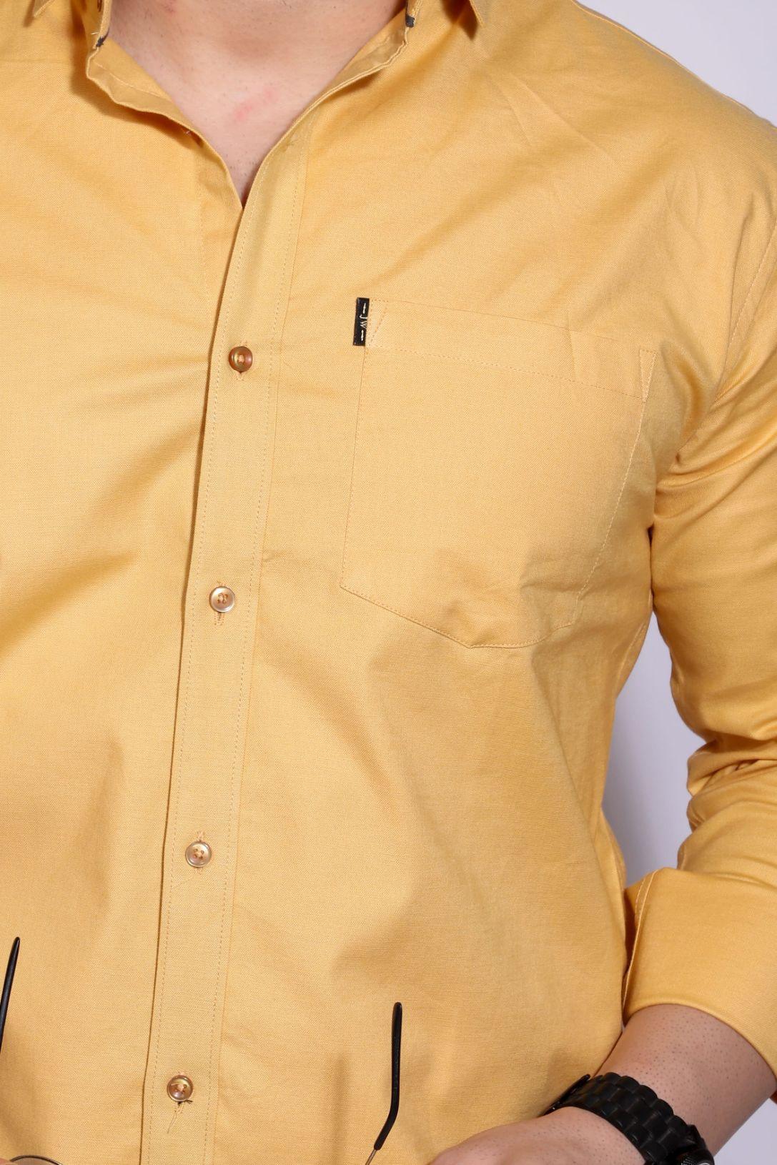 Aspen Yellow - Oxford slim fit shirt - John Watson