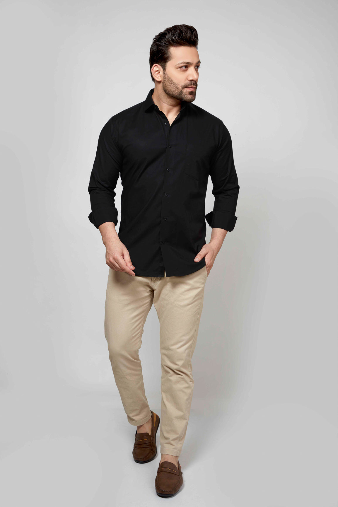 Matrix Black - Oxford slim fit shirt - John Watson