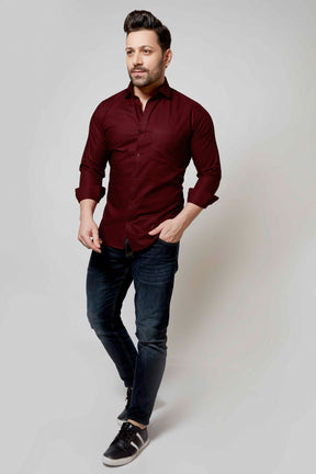 Red - Cord Slim fit shirt - John Watson
