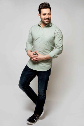 Mint Green- Oxford Slim fit shirt - John Watson