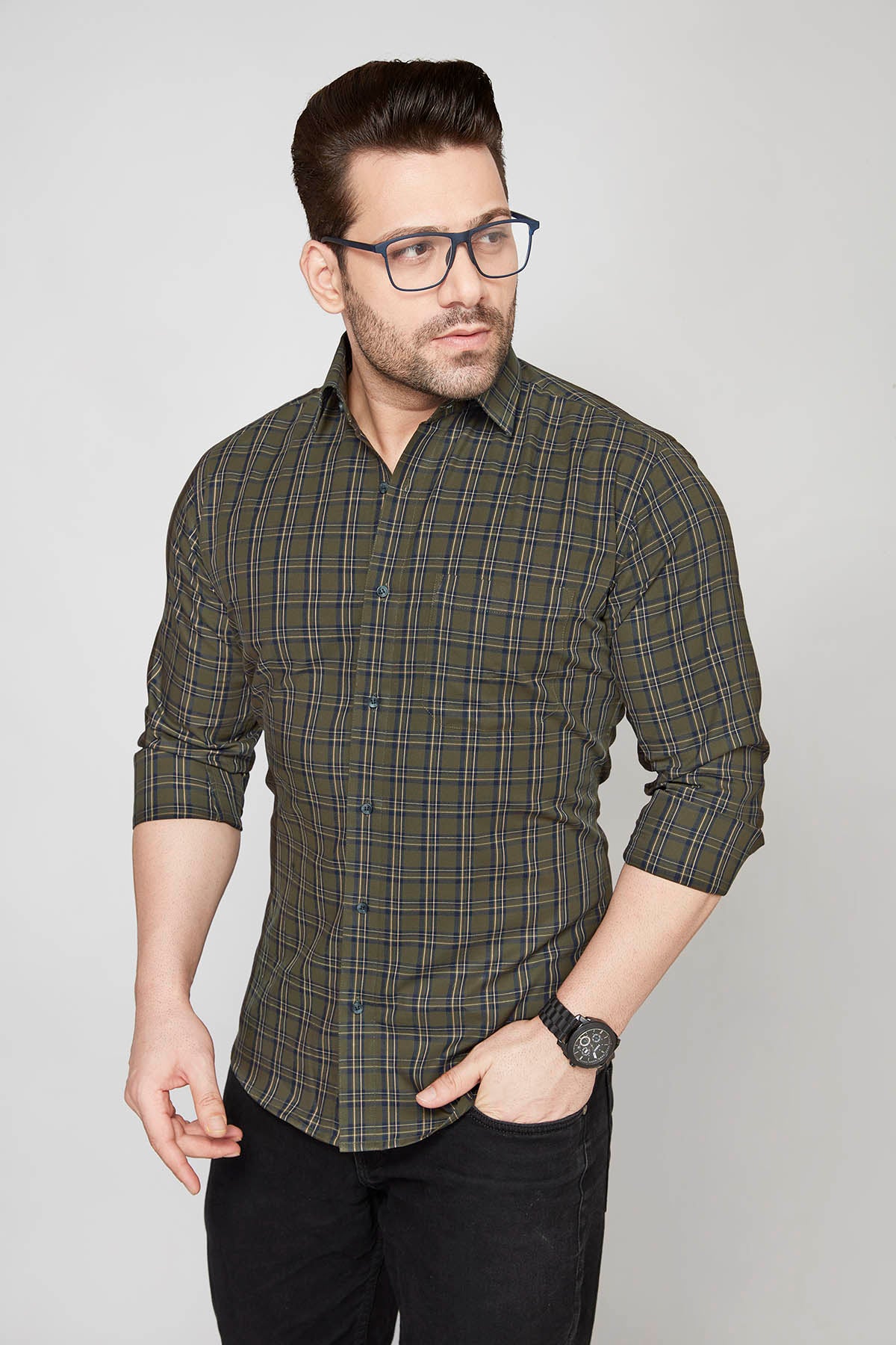 Manchester - Checkered slim fit shirt - John Watson