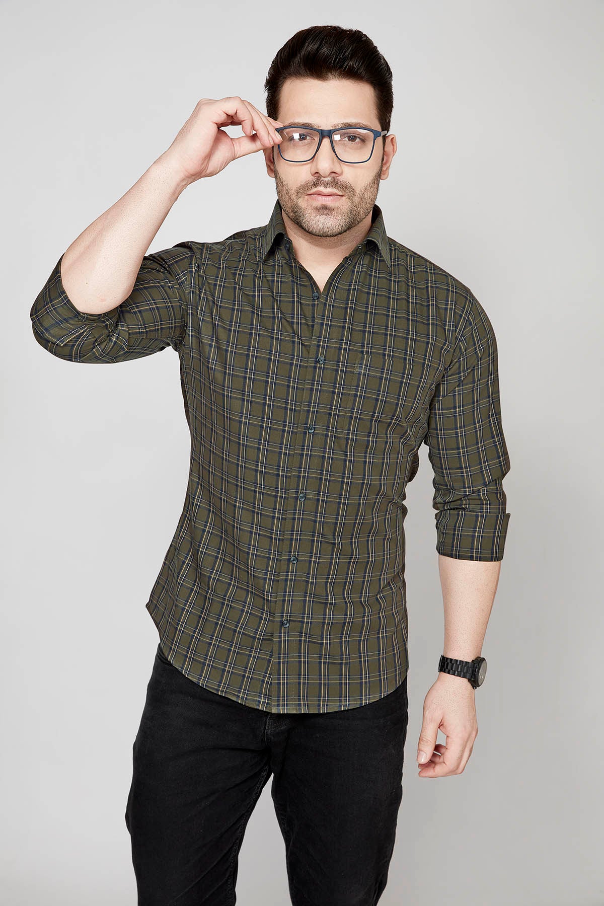 Manchester - Checkered slim fit shirt - John Watson