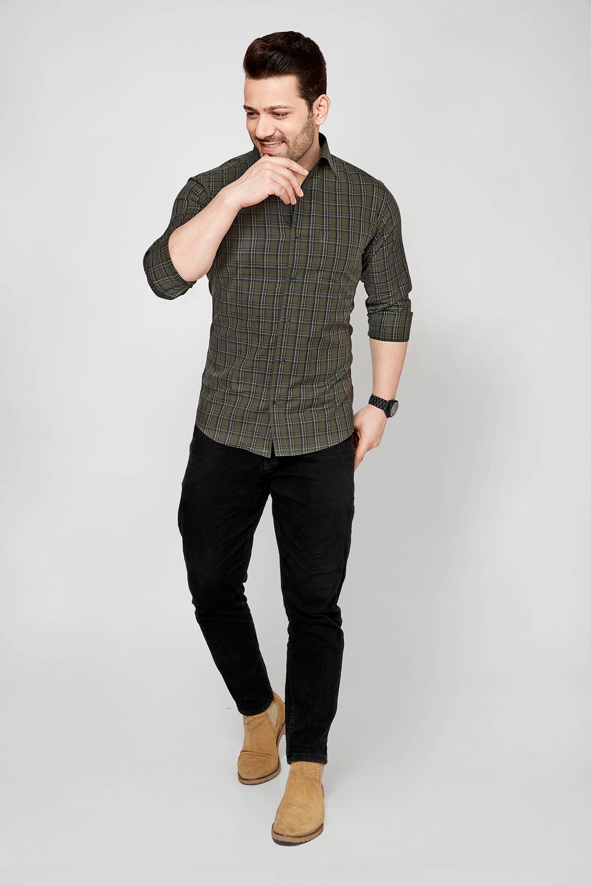 Manchester - Checkered slim fit shirt - John Watson