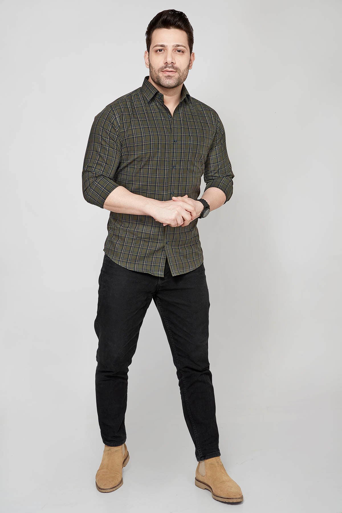 Manchester - Checkered slim fit shirt - John Watson