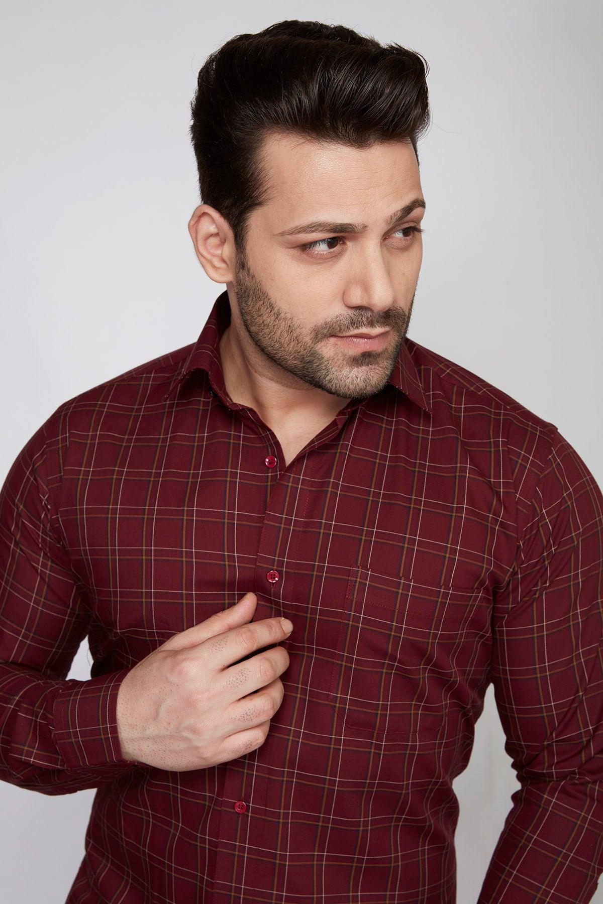 Bangor - Checkered slim fit shirt - John Watson