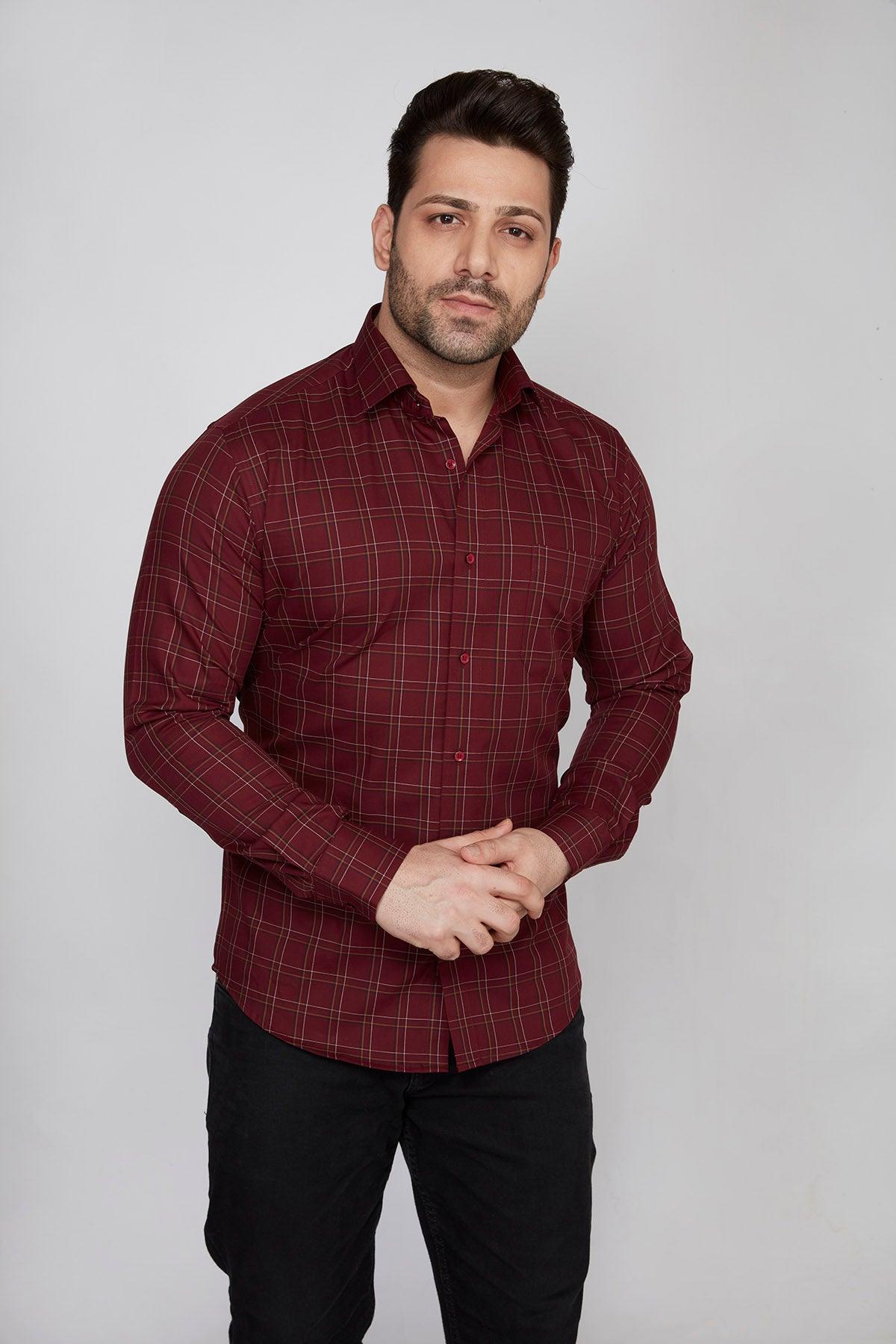 Bangor - Checkered slim fit shirt - John Watson