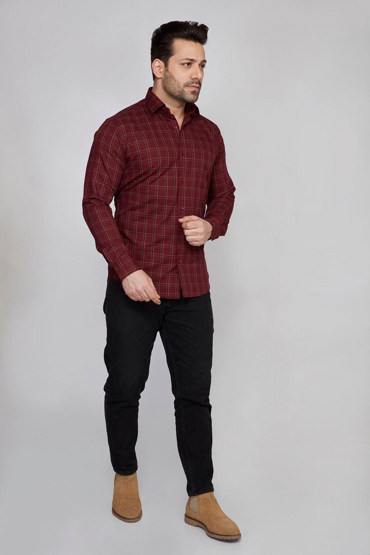 Bangor - Checkered slim fit shirt - John Watson