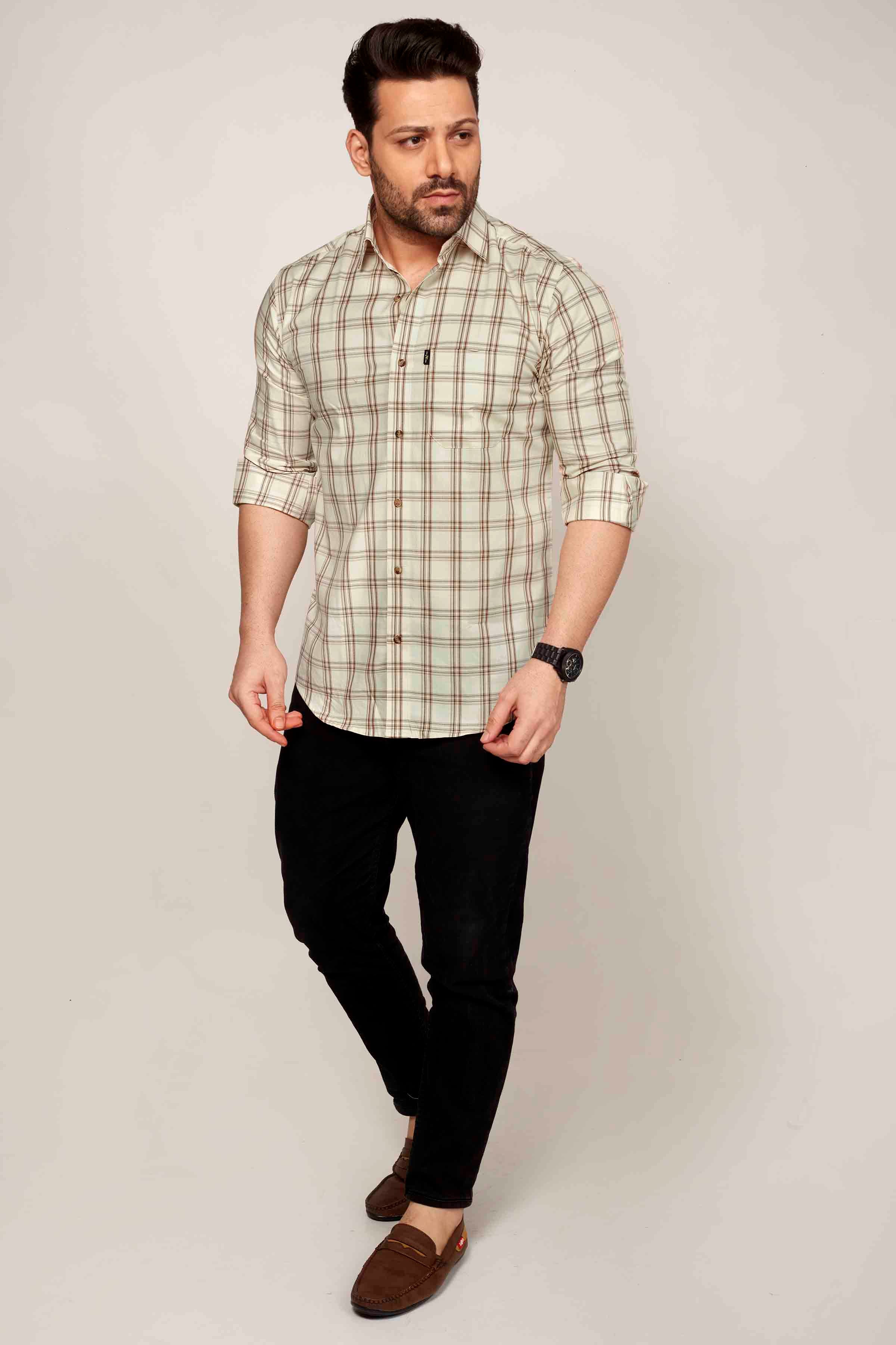 Thanet - Checkered Slim fit shirt - John Watson