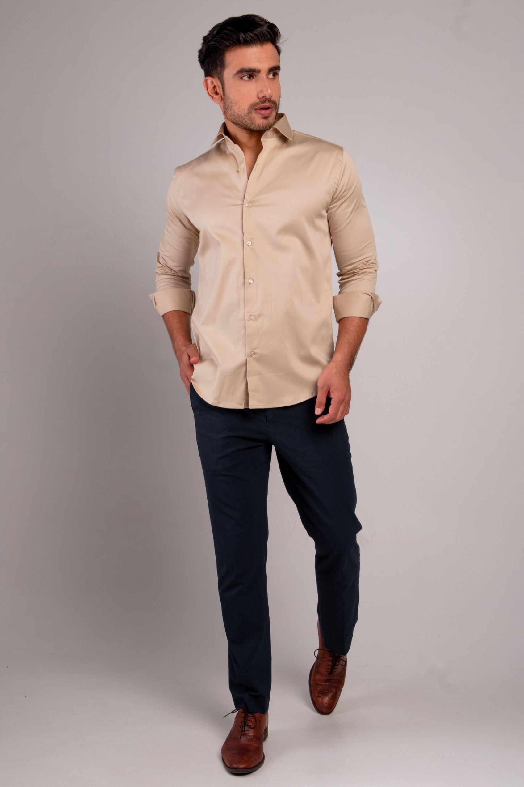 Clement - Satin Slim Fit Shirt - John Watson