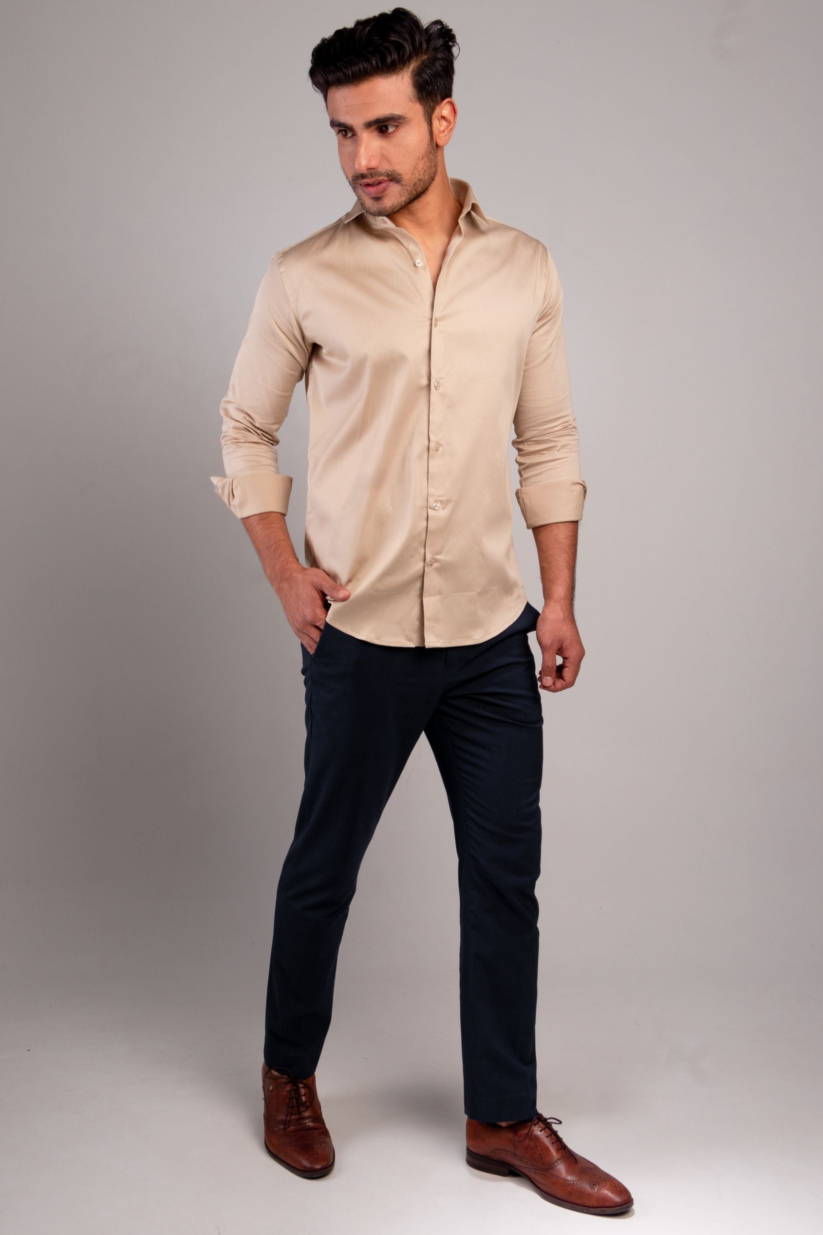 Clement - Satin Slim Fit Shirt - John Watson