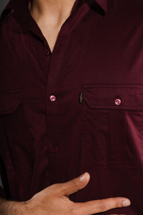 Belgian Red - Double-Pocket Slim-Fit Shirt - John Watson