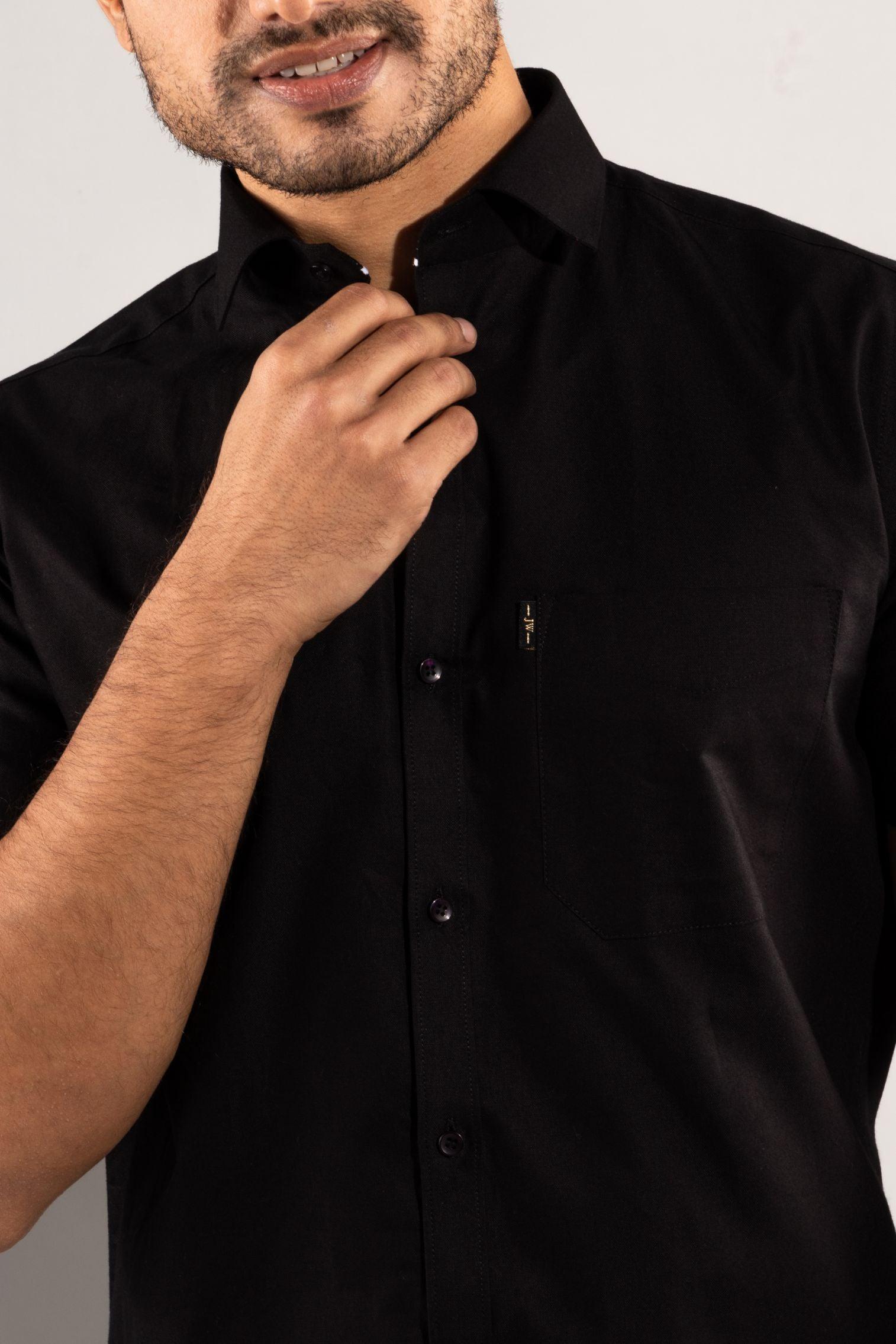 Cardinal Black - Oxford Half-Sleeve Slim-Fit Shirt - John Watson