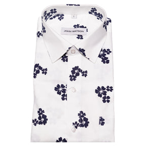 Crane - Printed Twill Shirt - White - John Watson