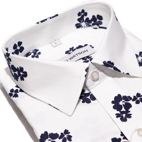 Crane - Printed Twill Shirt - White - John Watson