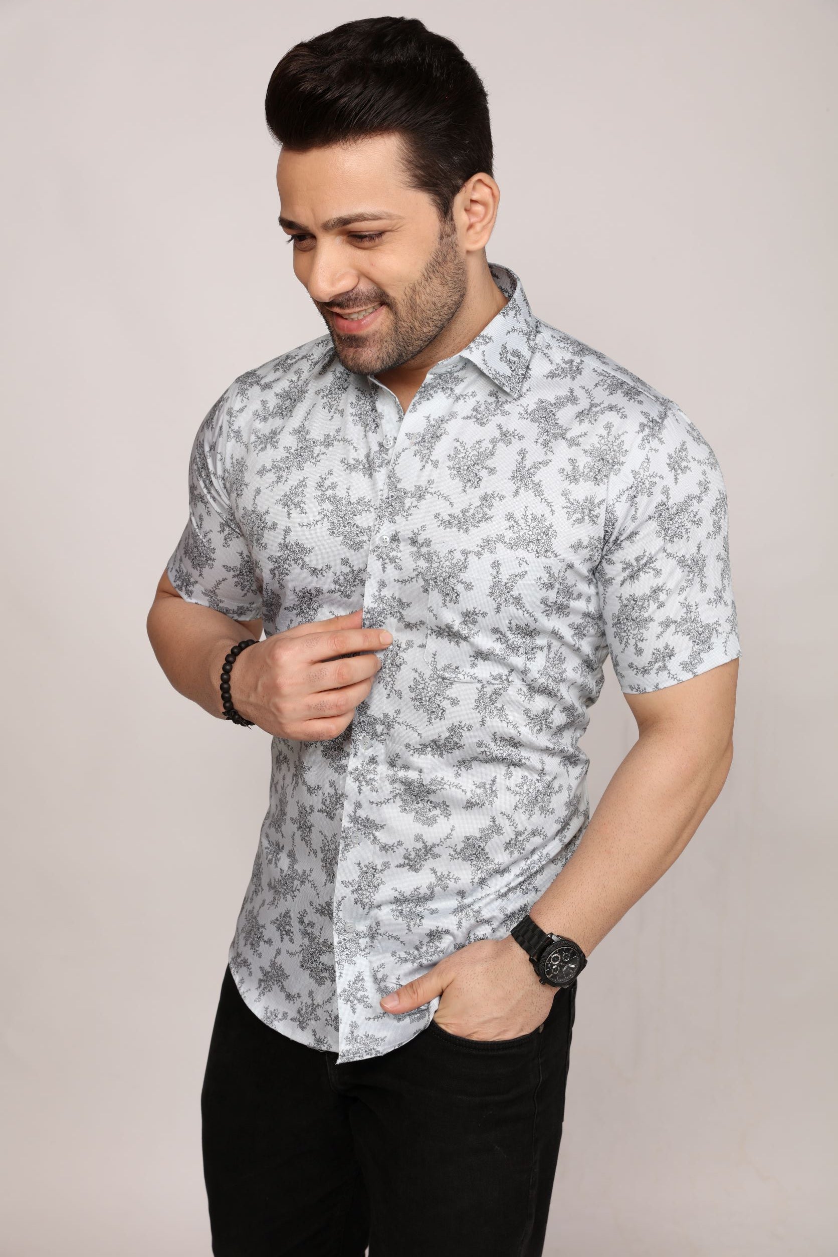 Dunwich - printed half sleeves shirt - John Watson