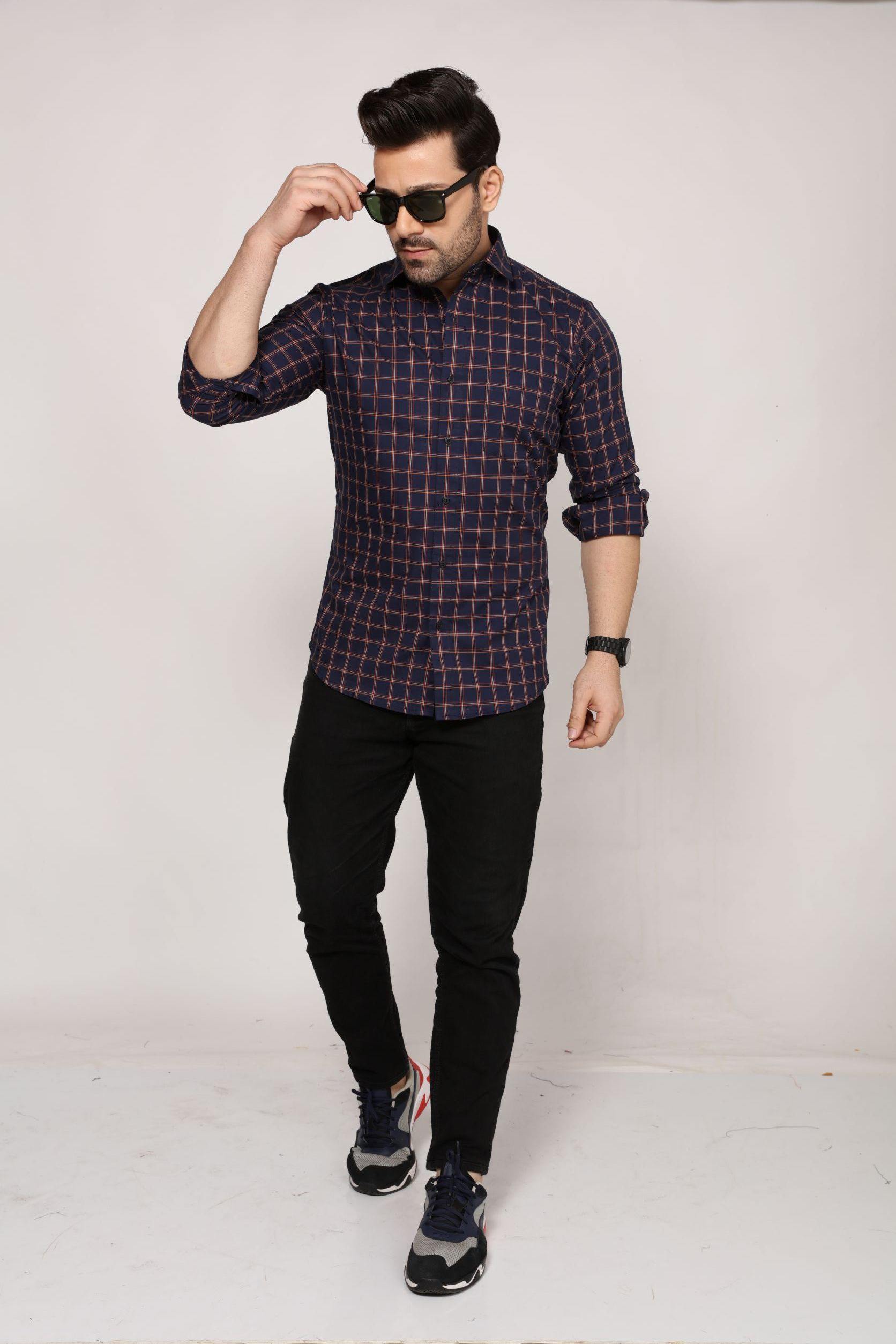 Edinburgh - Checkered slim Fit Shirt - John Watson