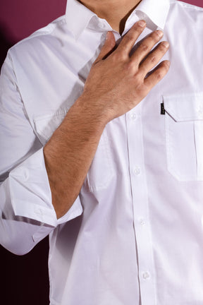 Fabled White - Double-Pocket Slim-Fit Shirt - John Watson