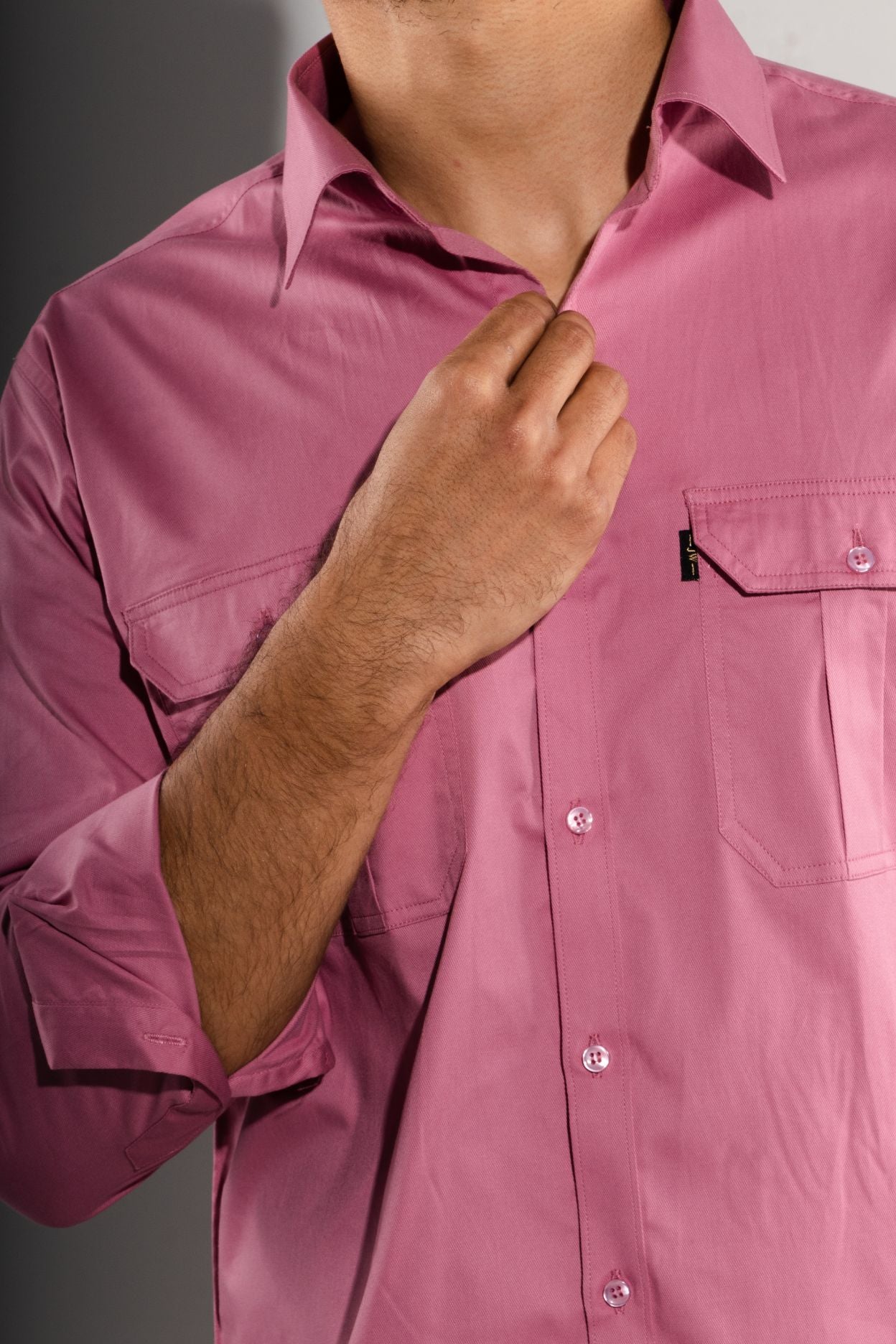 Fleetwood Pink - Double-Pocket Slim-Fit Shirt - John Watson