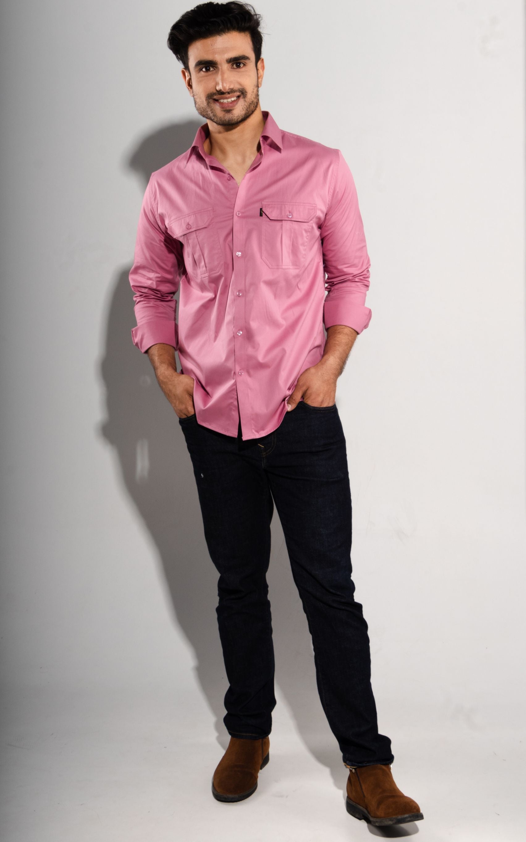 Fleetwood Pink - Double-Pocket Slim-Fit Shirt - John Watson