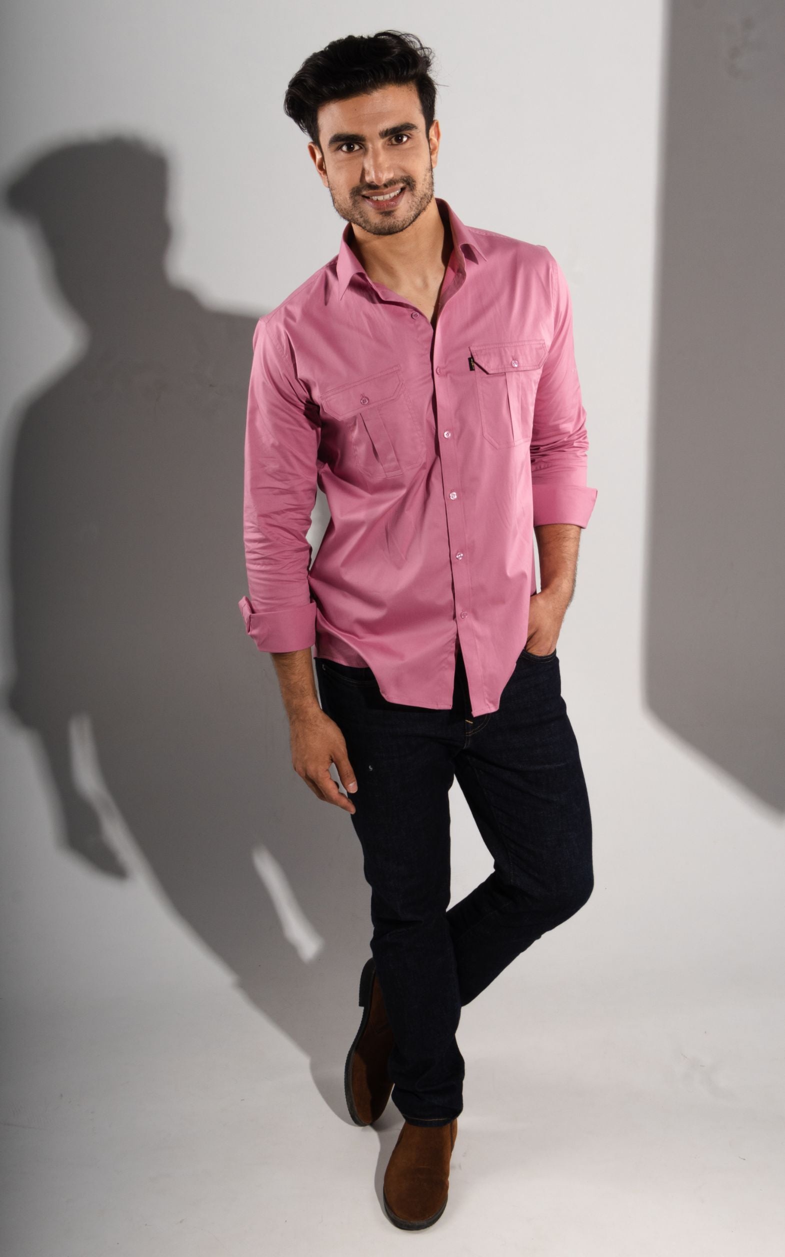 Fleetwood Pink - Double-Pocket Slim-Fit Shirt - John Watson