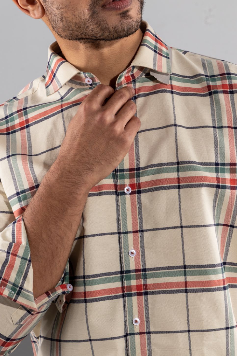 Foster - Oxford Checkered Slim Fit Shirt - John Watson