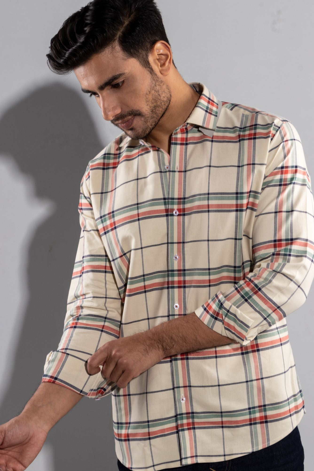 Foster - Oxford Checkered Slim Fit Shirt - John Watson